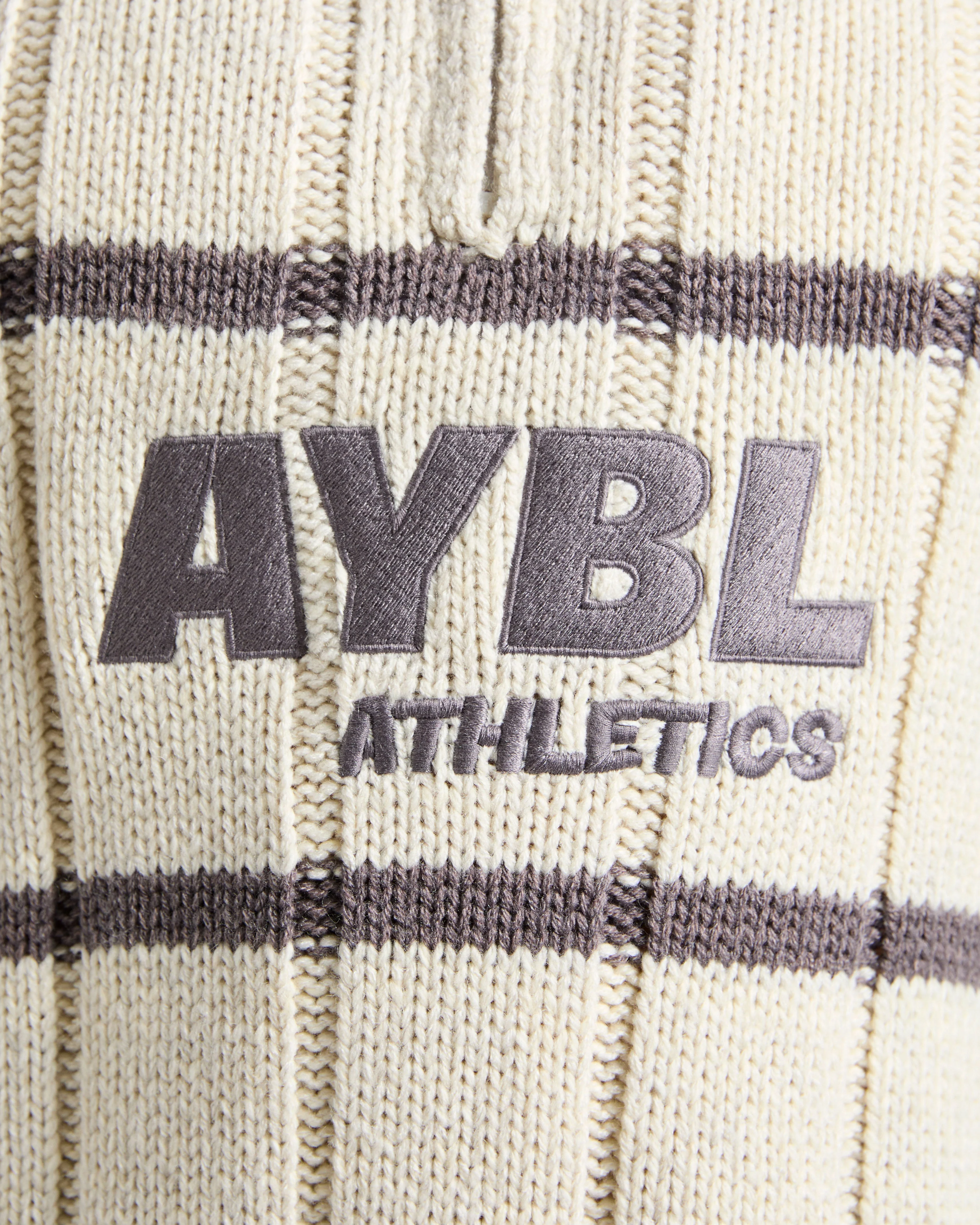 Athletics Oversized Knitted 1/4 Zip - Oatmeal - Image 5
