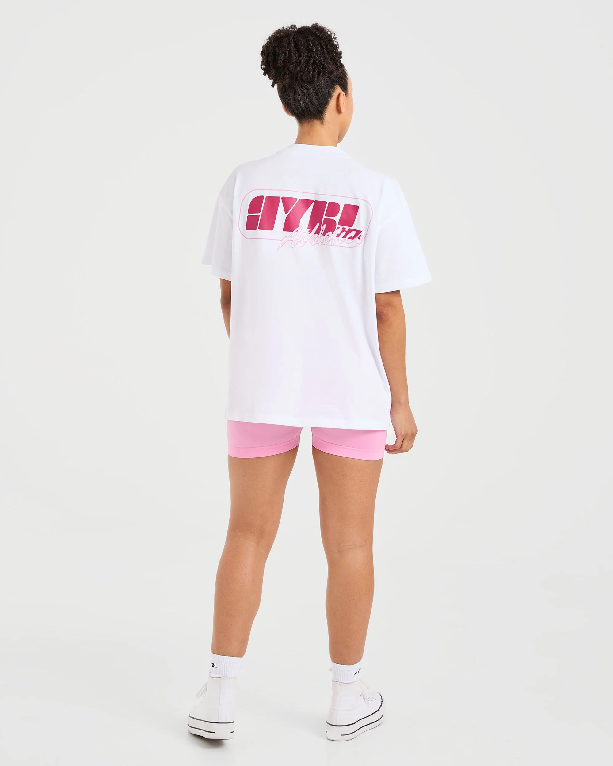 Athletics Retro Oversized T Shirt - White - Image 3
