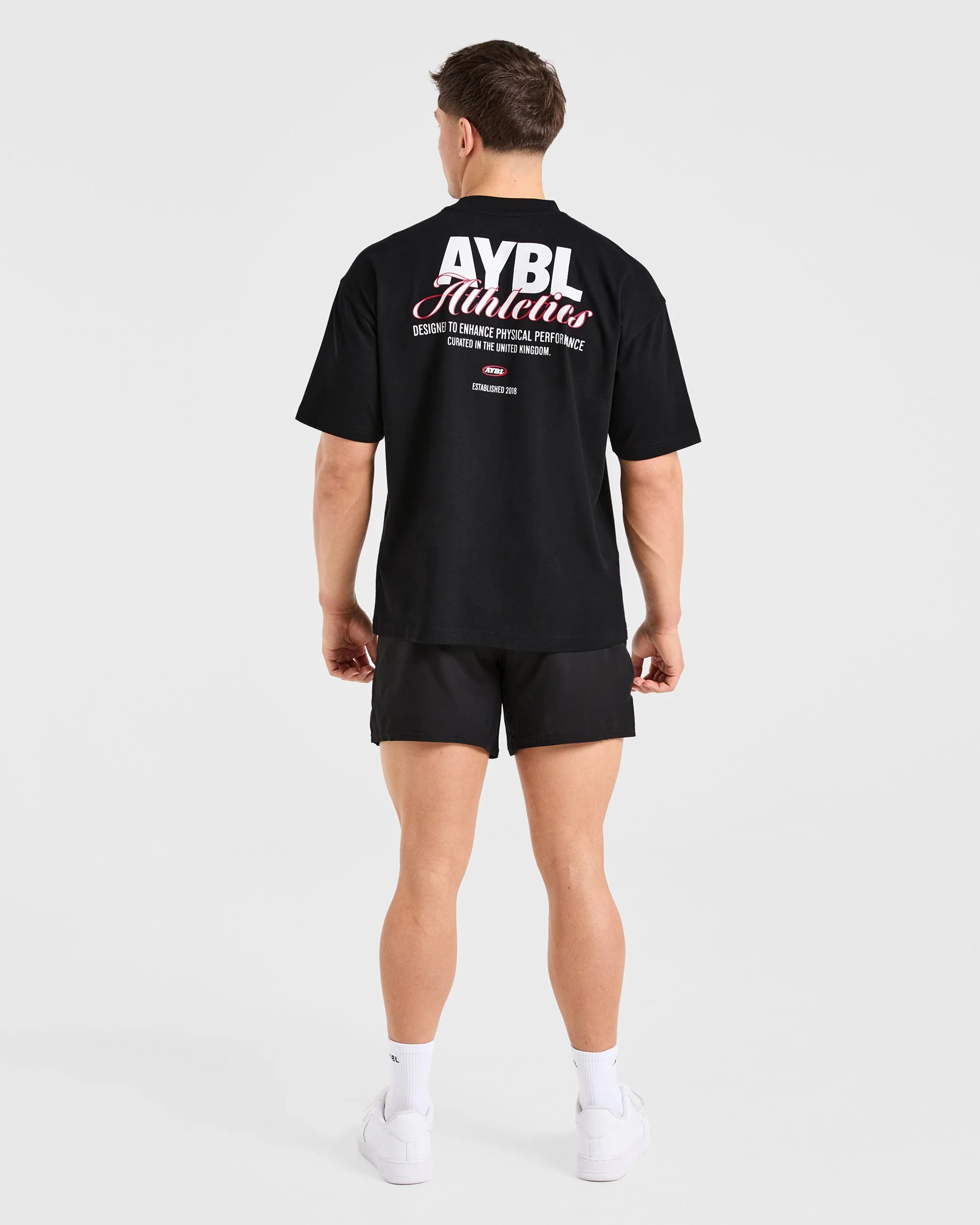 Athletics Script Oversized T Shirt - Black - Image 3