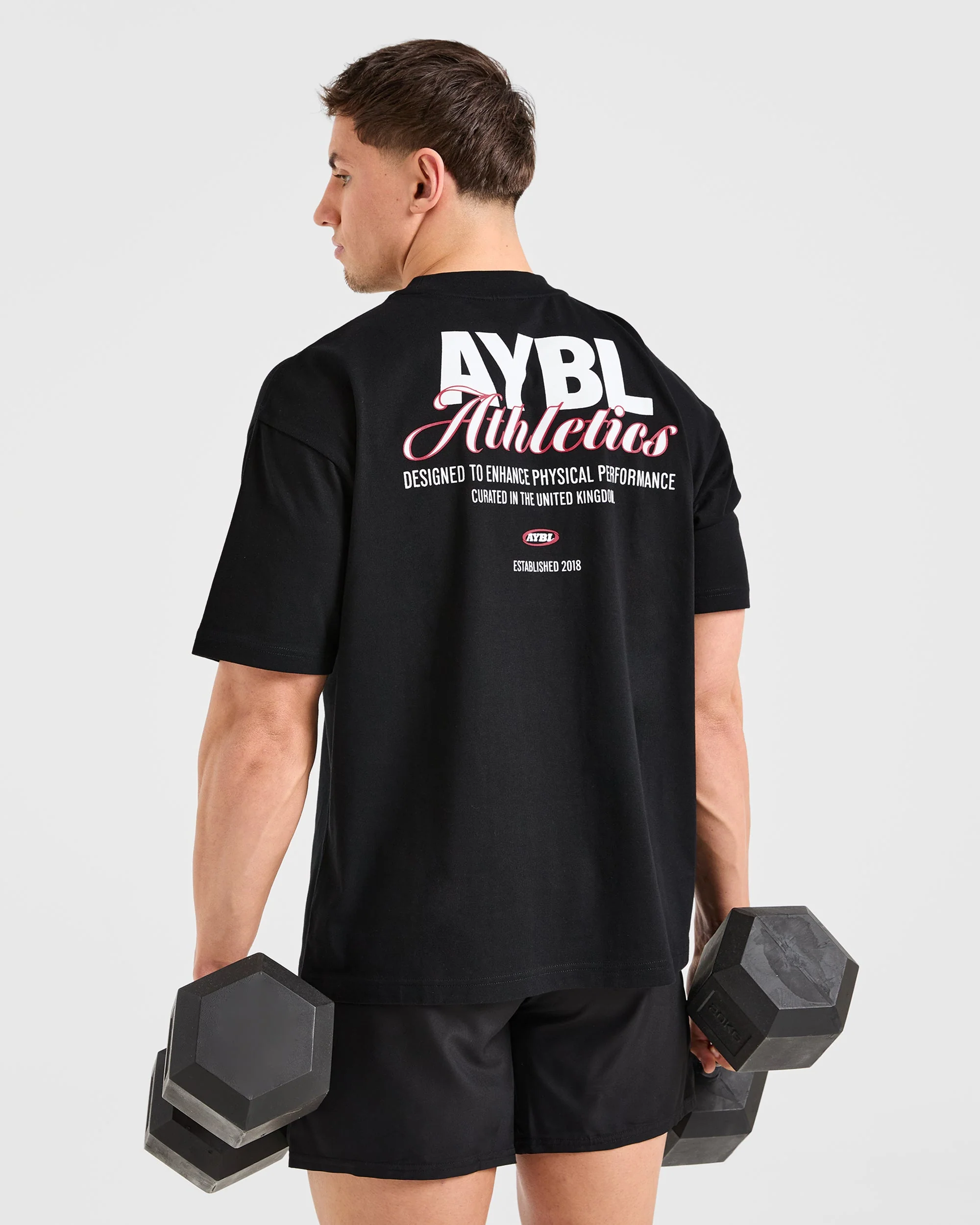 Athletics Script Oversized T Shirt - Black - Image 7