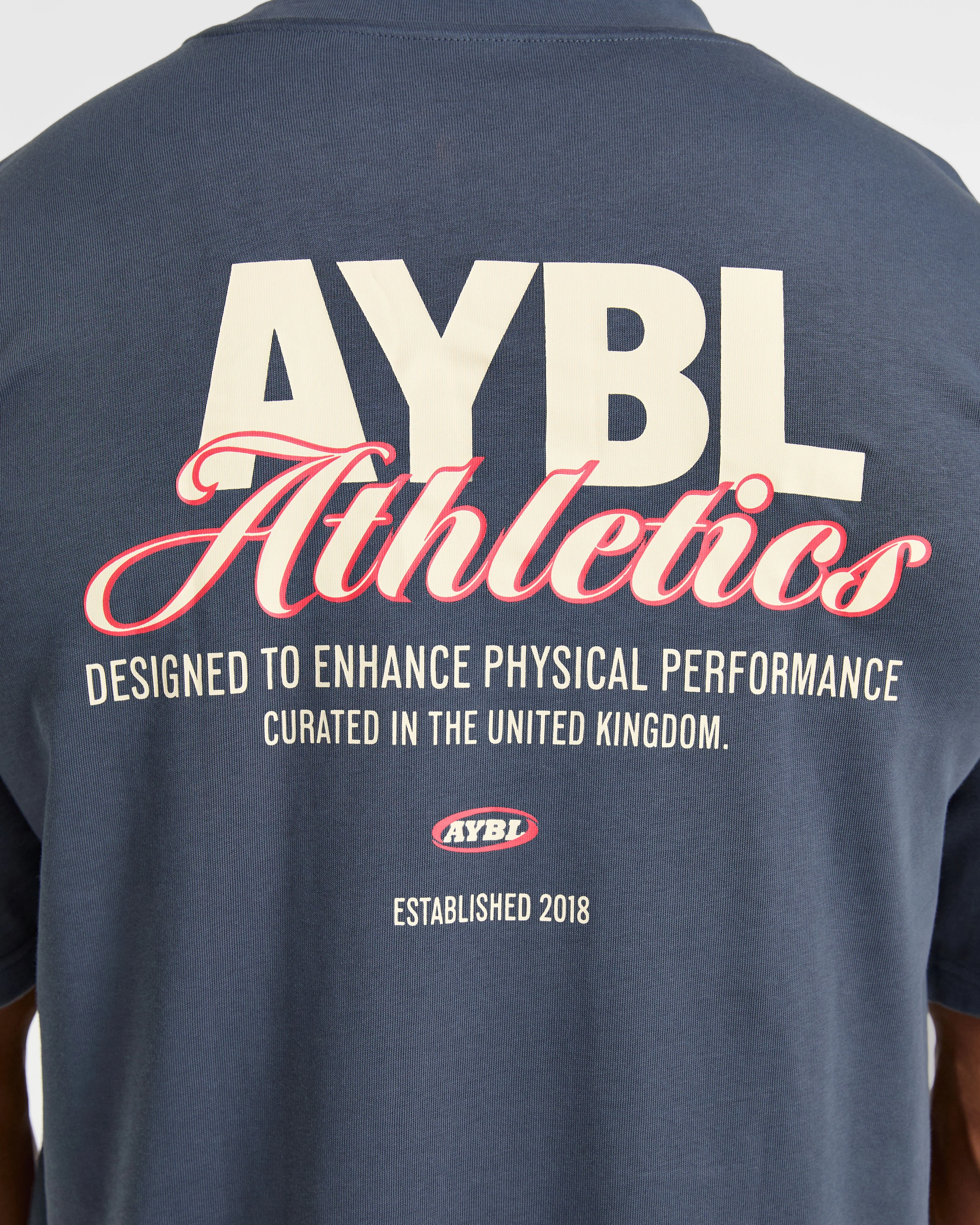 Athletics Script Oversized T Shirt - Vintage Blue - Image 6