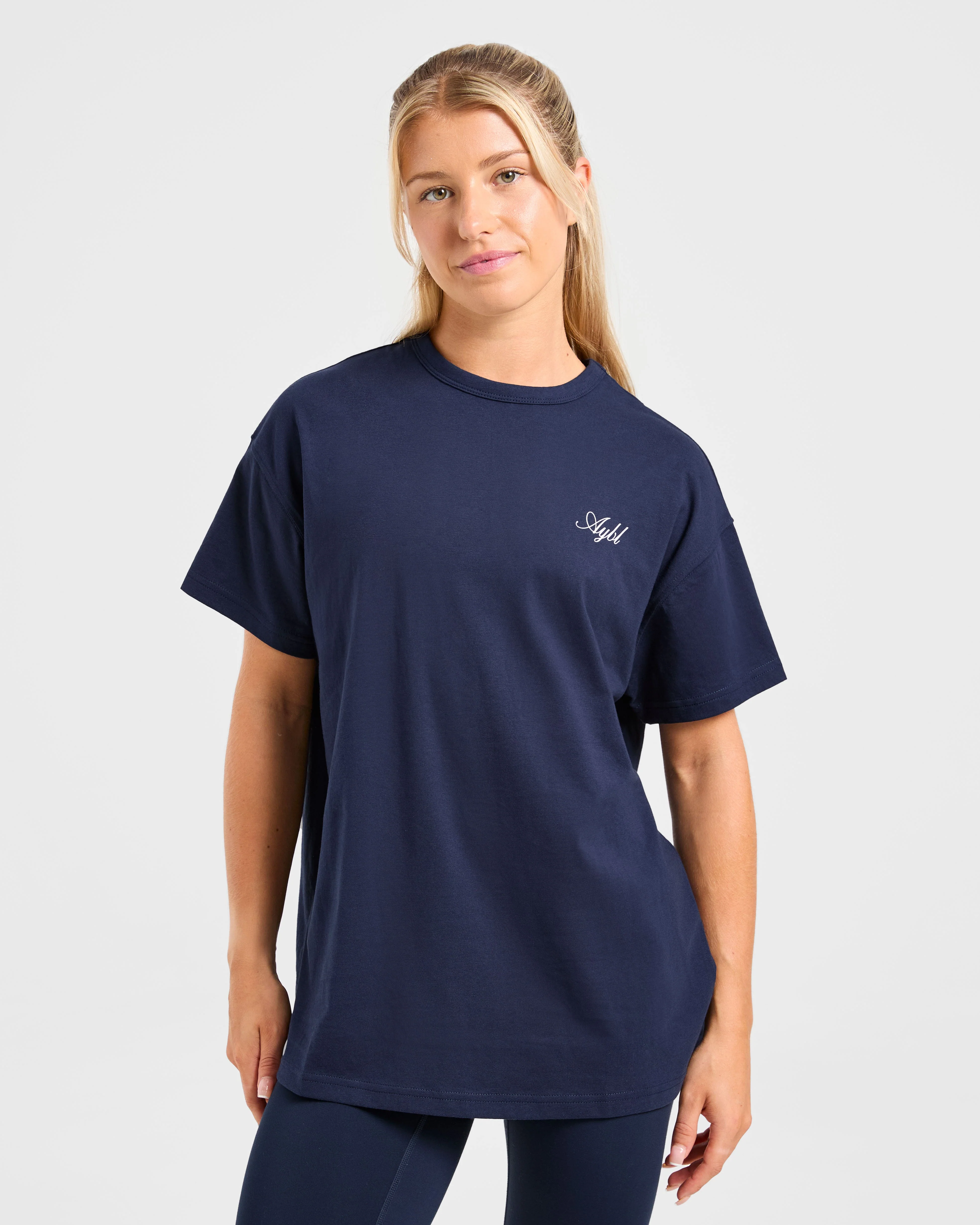 Athletics Sport Dept Oversized T Shirt - Navy - Image 2