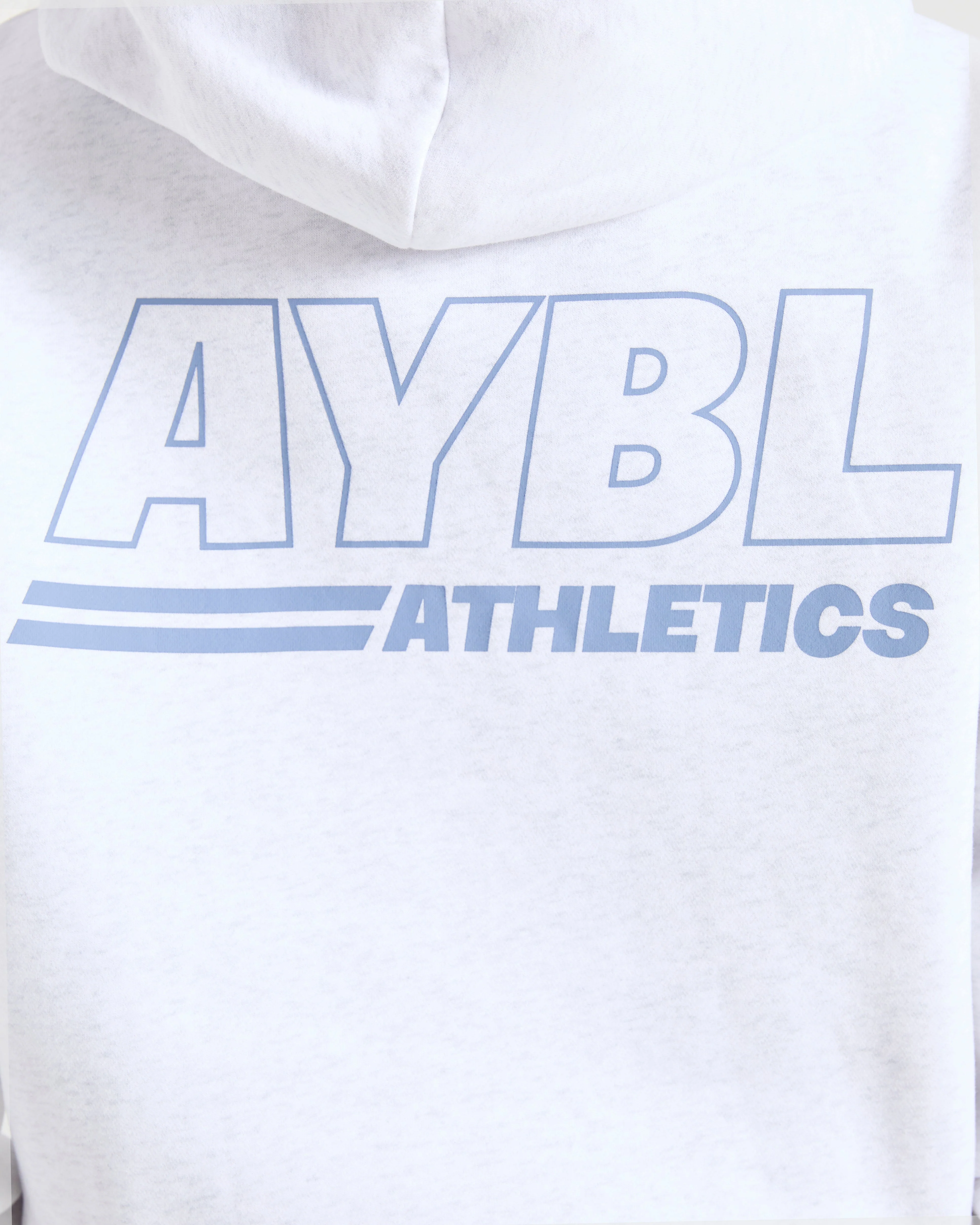 Athletics Track Oversized Hoodie - Heather Grey/Slate Blue - Image 6