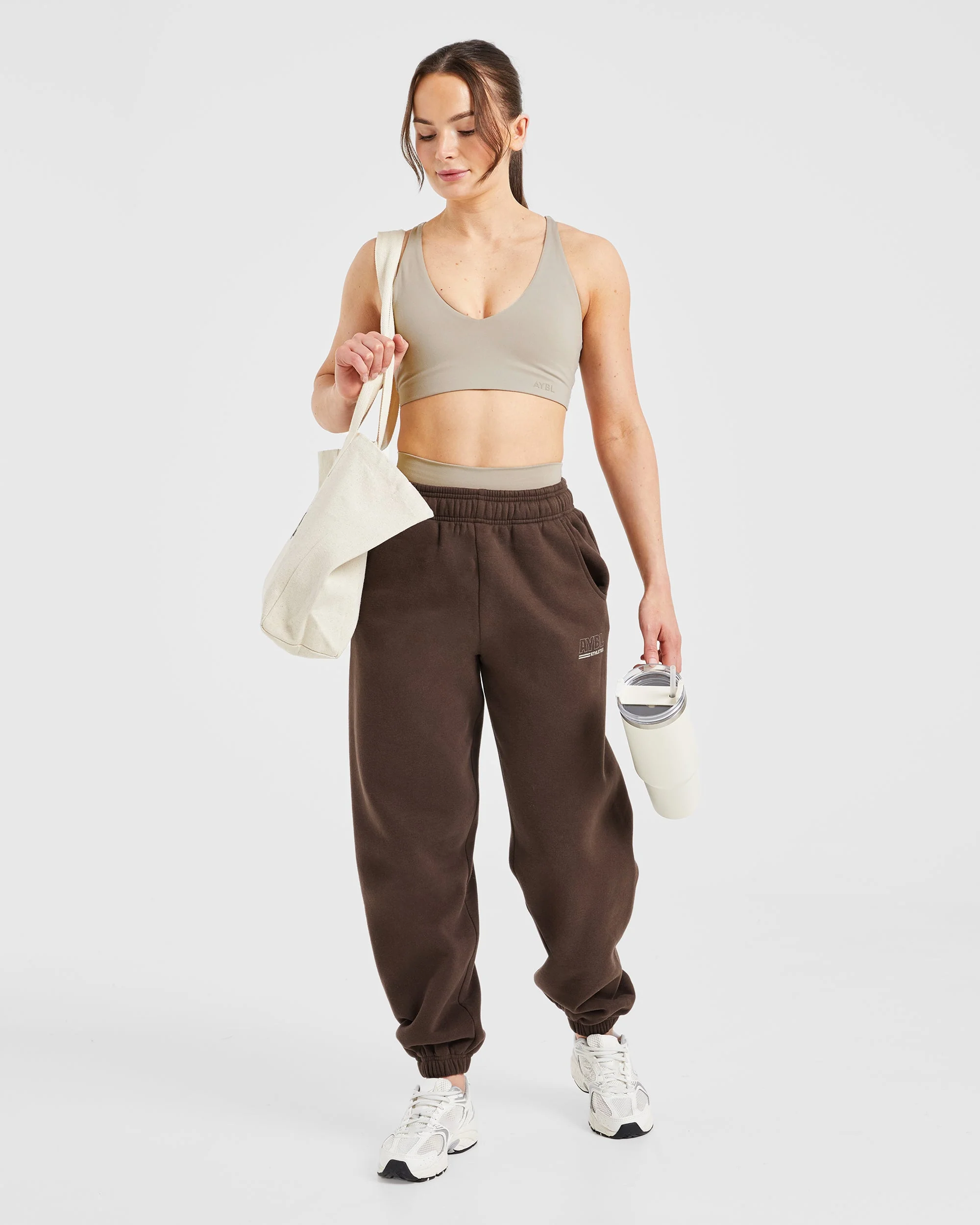 Athletics Track Oversized Joggers - Brown/Sand - Image 8