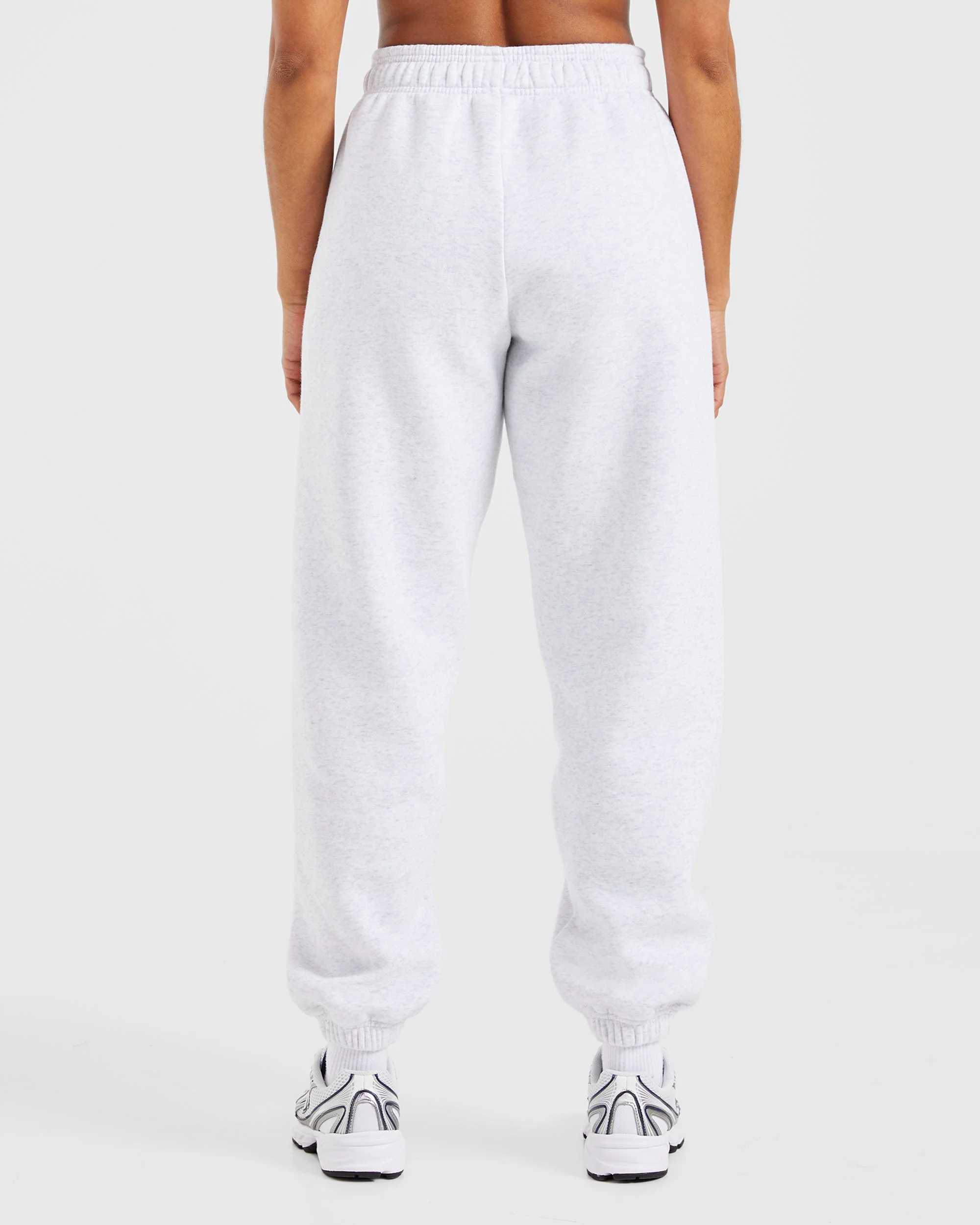 Athletics Track Oversized Joggers - Heather Grey/Navy - Image 2
