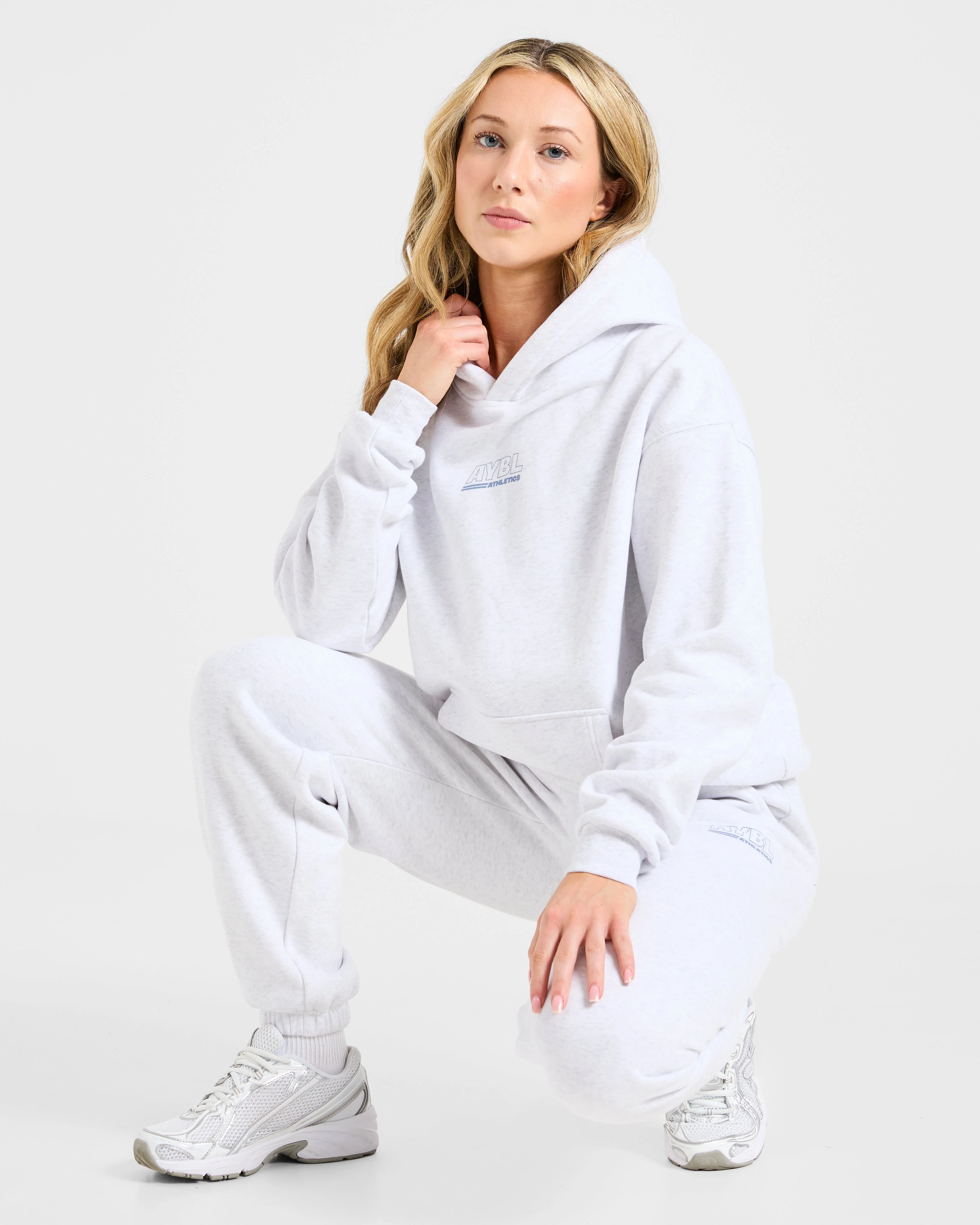 Athletics Track Oversized Joggers - Heather Grey/Slate Blue - Image 7
