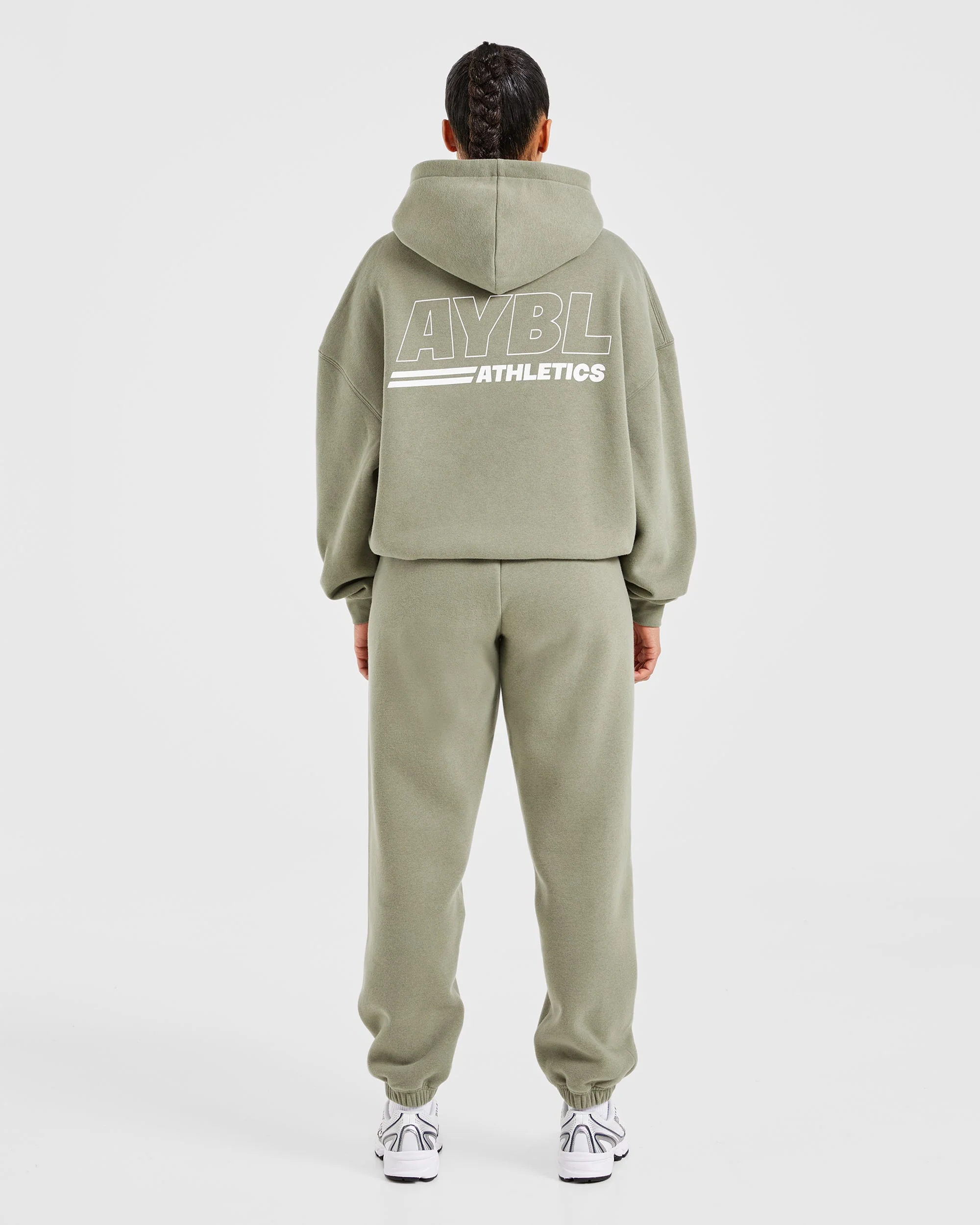 Athletics Track Oversized Joggers - Muted Olive - Image 4