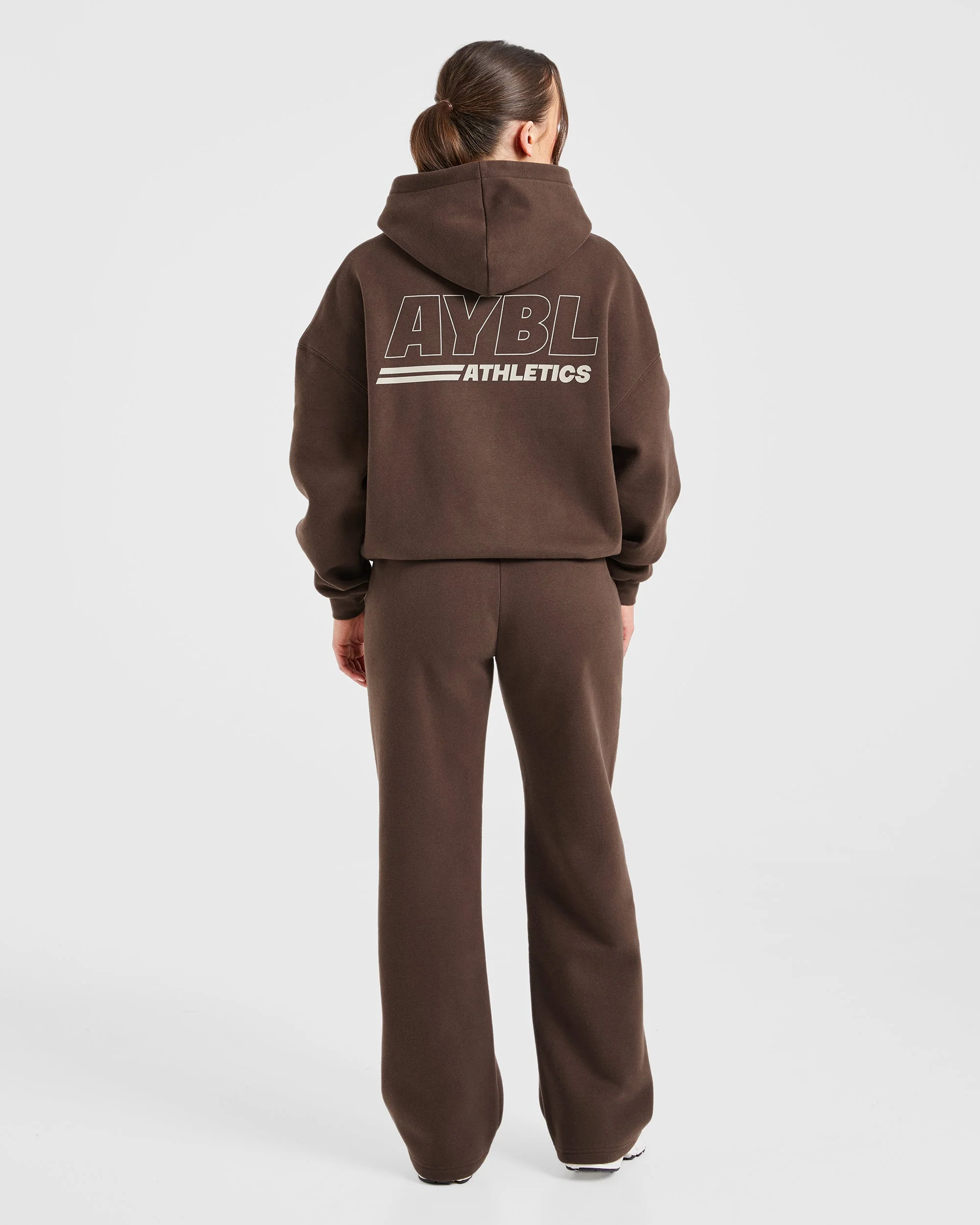 Athletics Track Oversized Straight Leg Joggers - Brown/Sand - Image 4