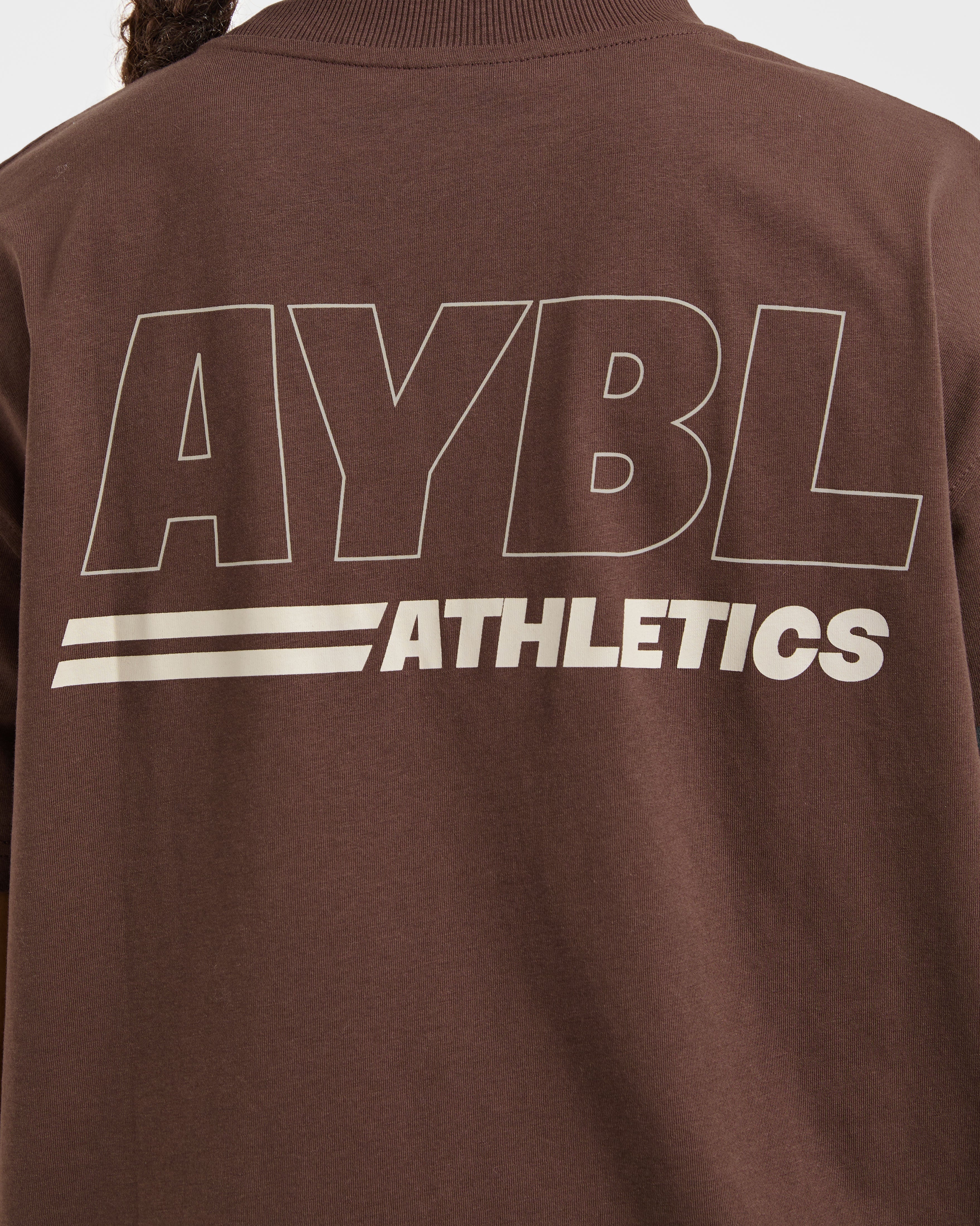 Athletics Track Oversized T Shirt - Brown/Sand - Image 5