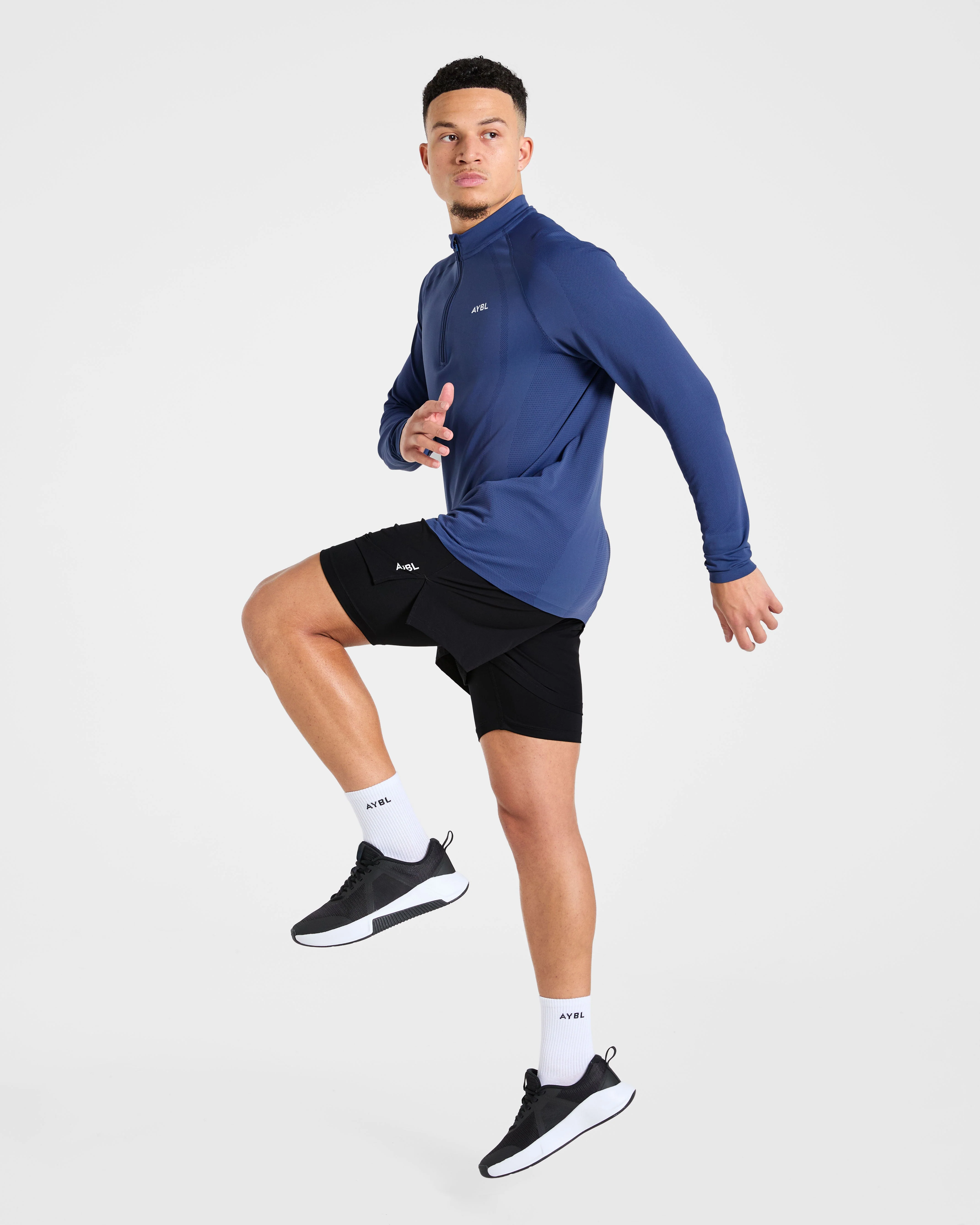 Attain Seamless 1/2 Zip Pullover - Dusky Navy - Image 8