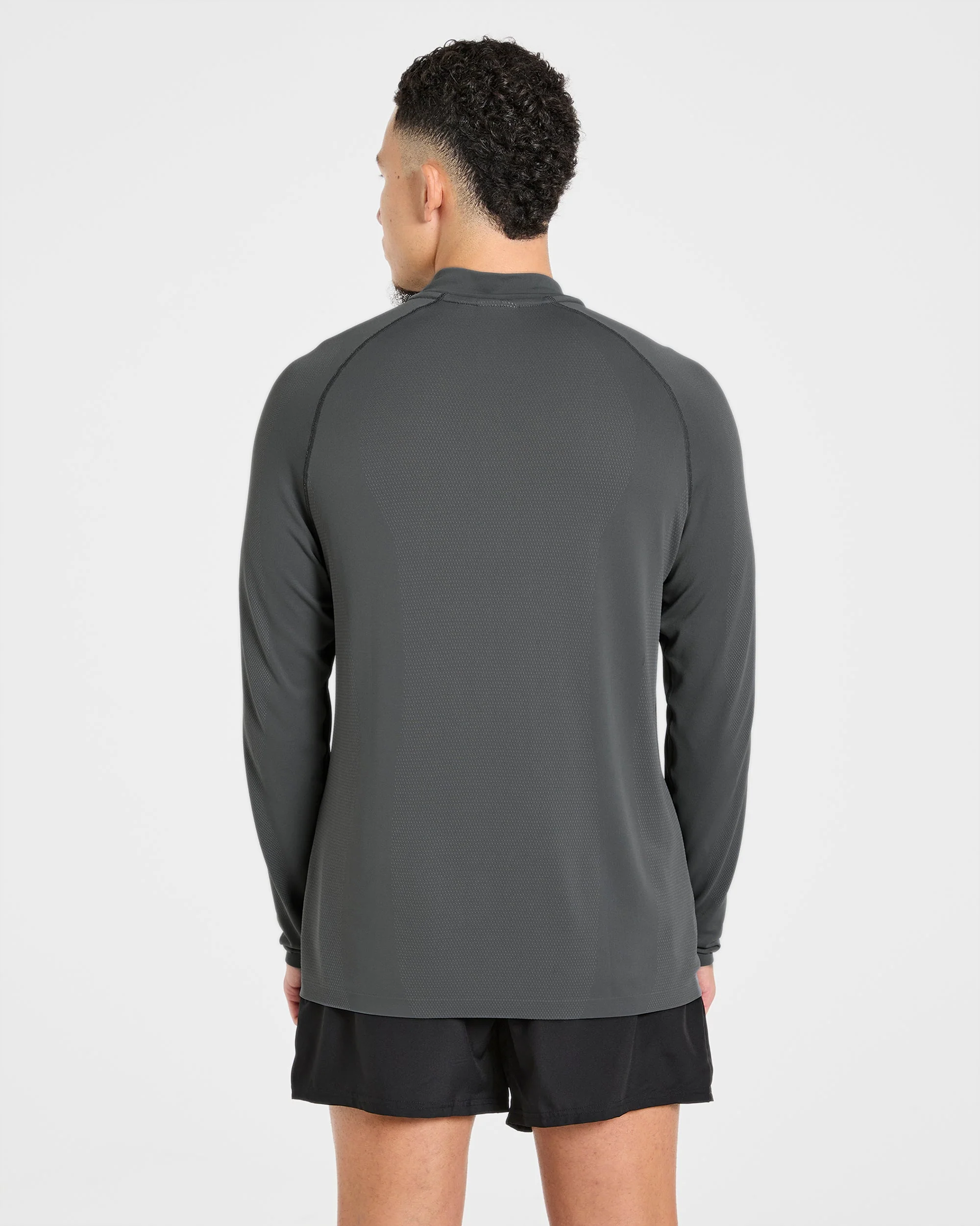 Attain Seamless 1/2 Zip Pullover - Storm Grey - Image 2