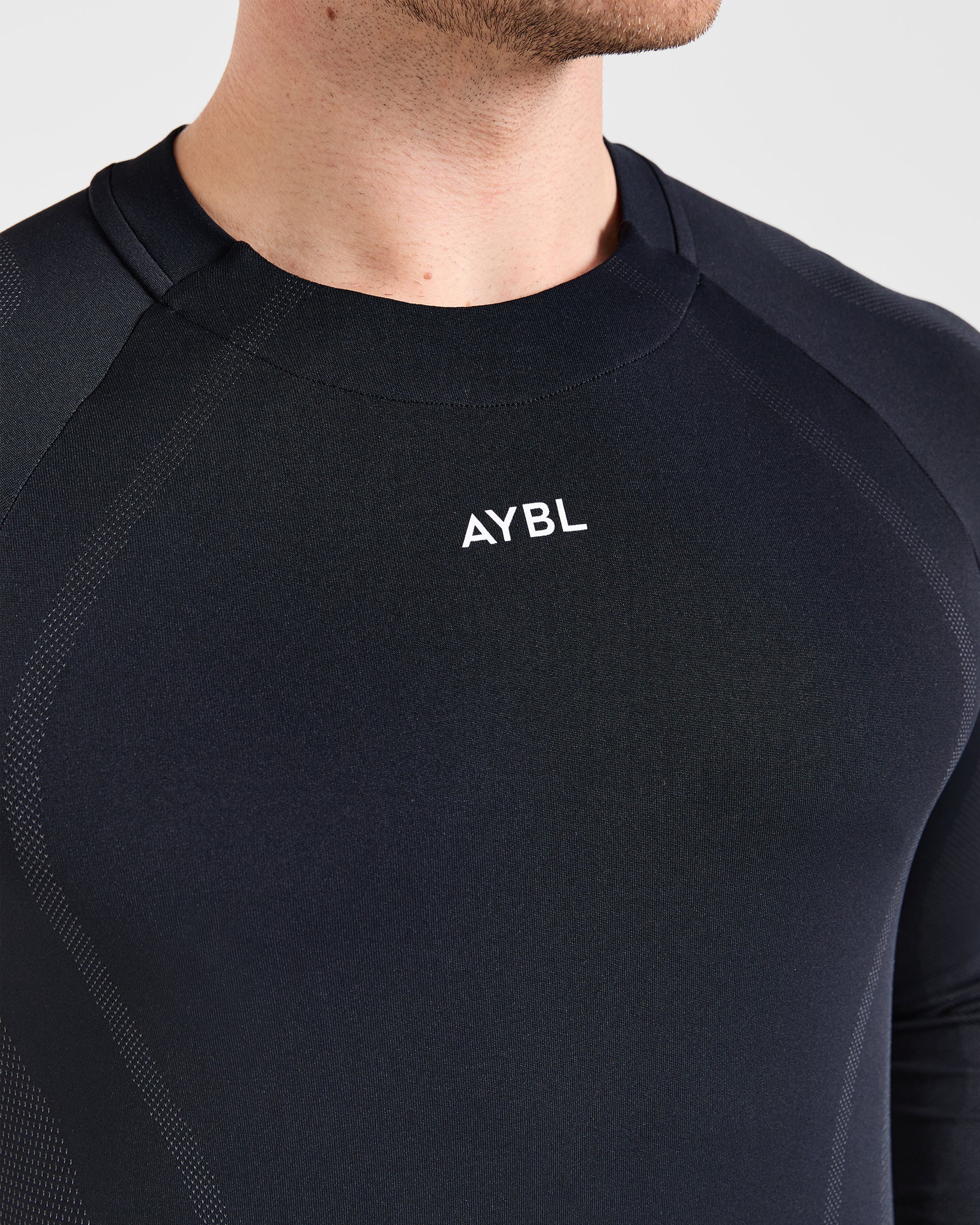 Attain Seamless Long Sleeve T Shirt - Black - Image 6