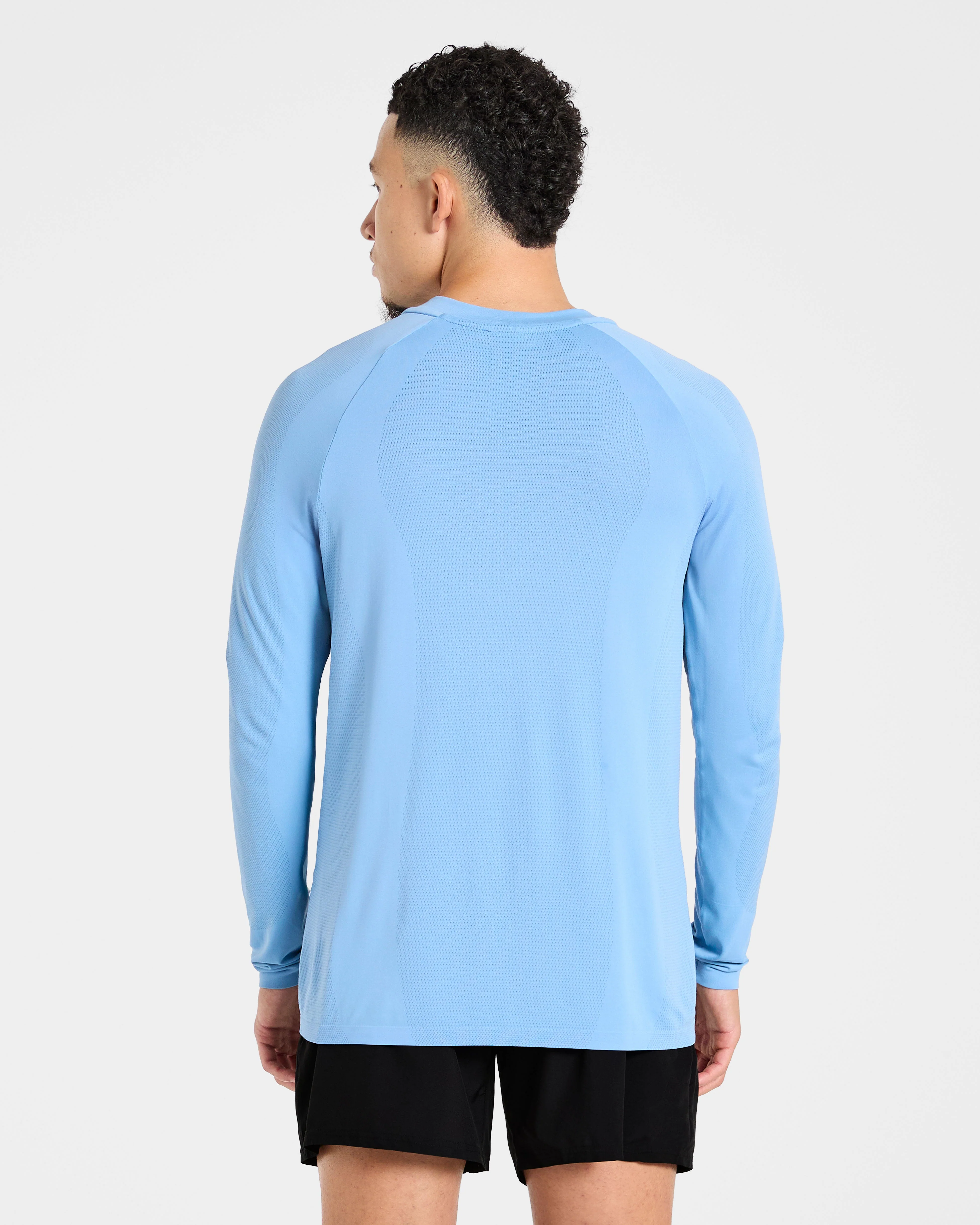 Attain Seamless Long Sleeve T Shirt - Sports Blue - Image 2