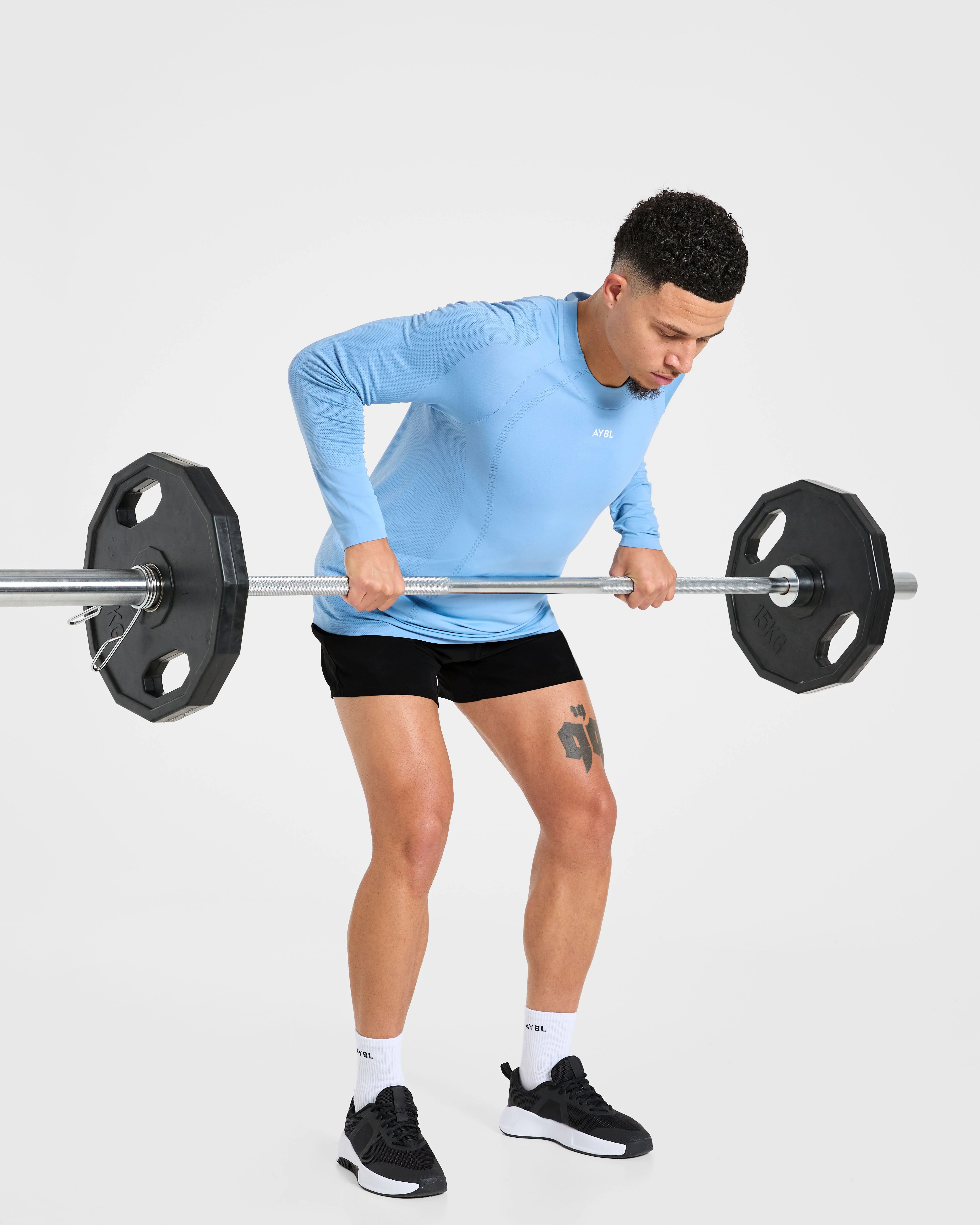 Attain Seamless Long Sleeve T Shirt - Sports Blue - Image 8