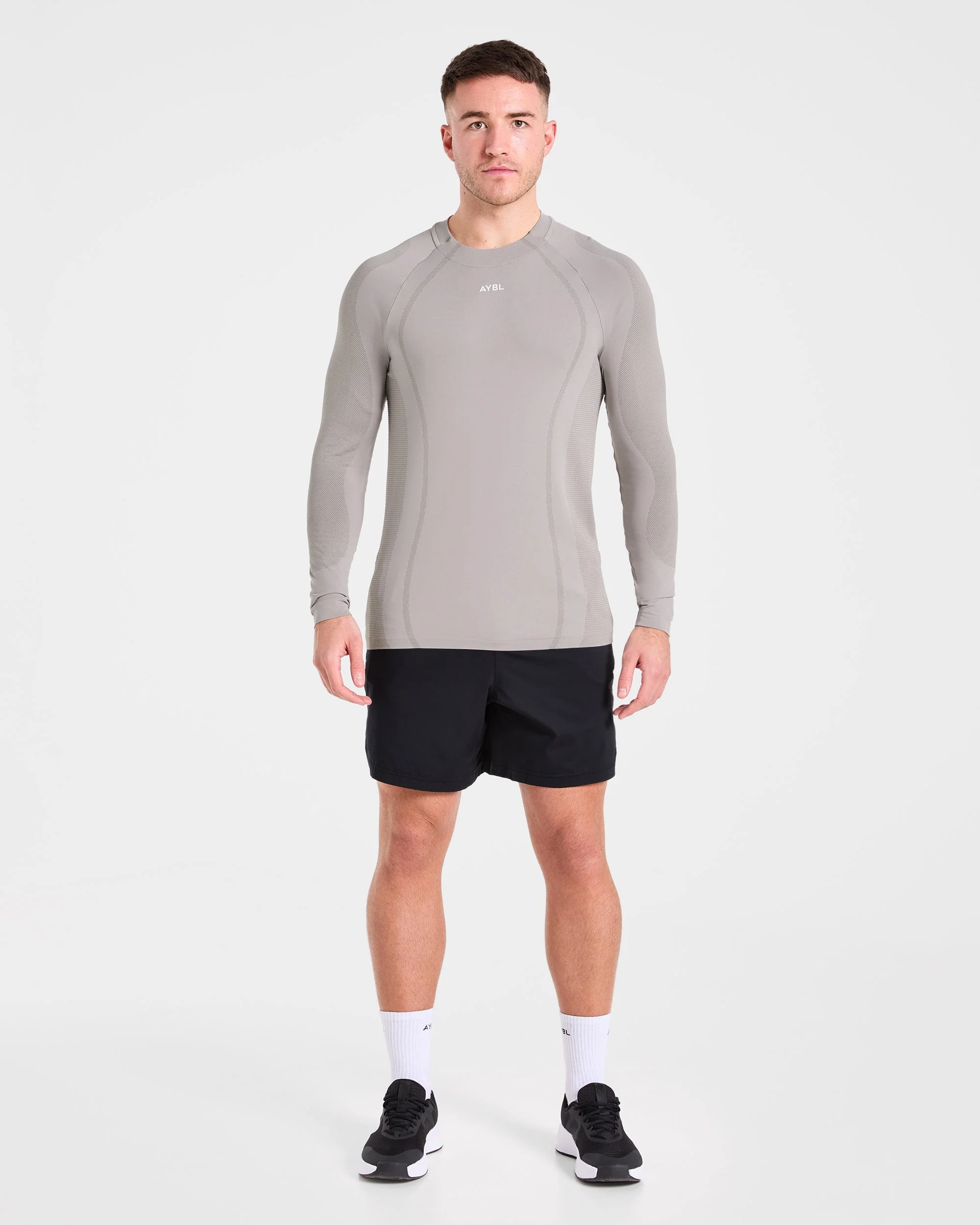 Attain Seamless Long Sleeve T Shirt - Woodland Fog - Image 3