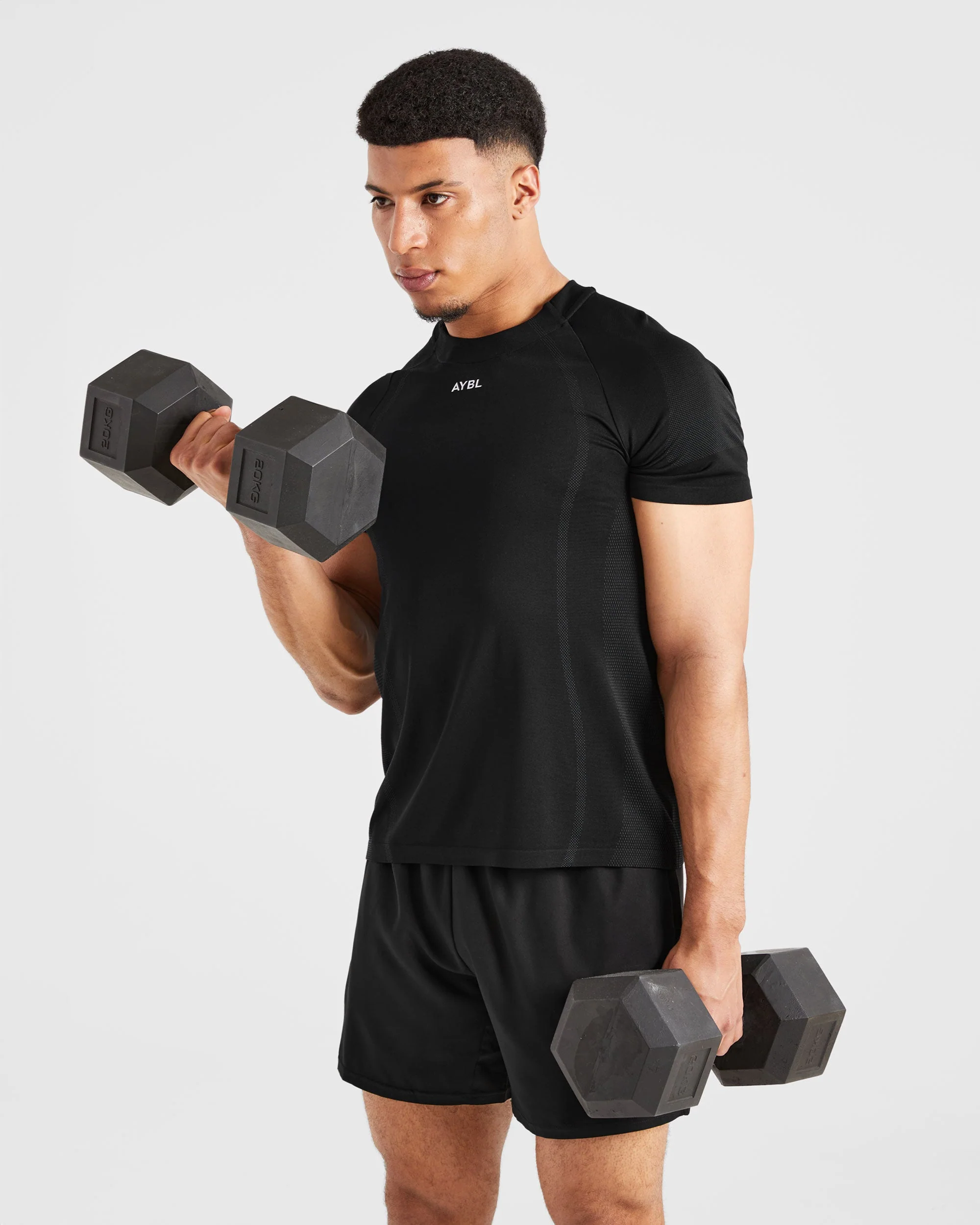 Attain Seamless T Shirt - Black - Image 8