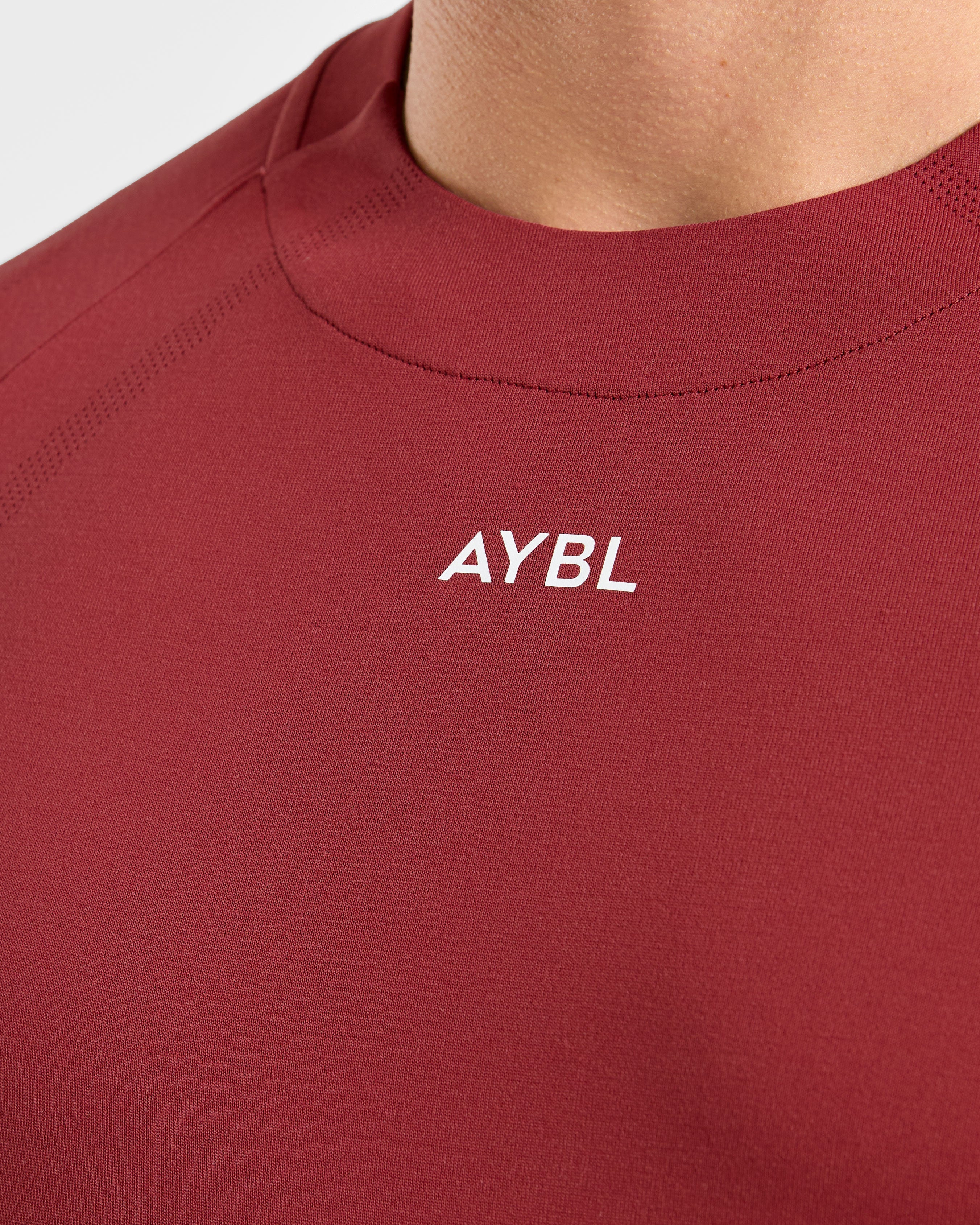 Attain Seamless T Shirt - Maroon Red - Image 5