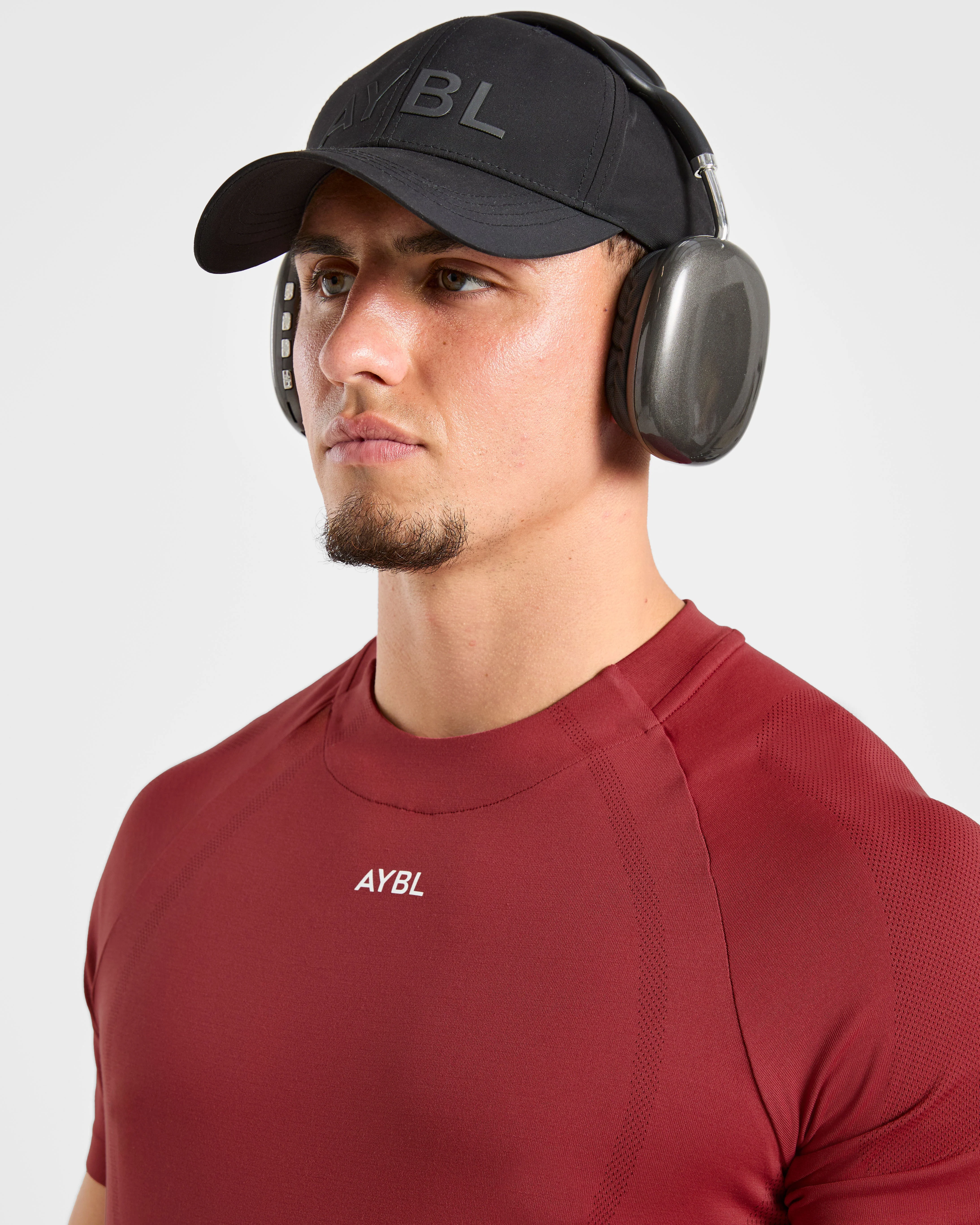 Attain Seamless T Shirt - Maroon Red - Image 8
