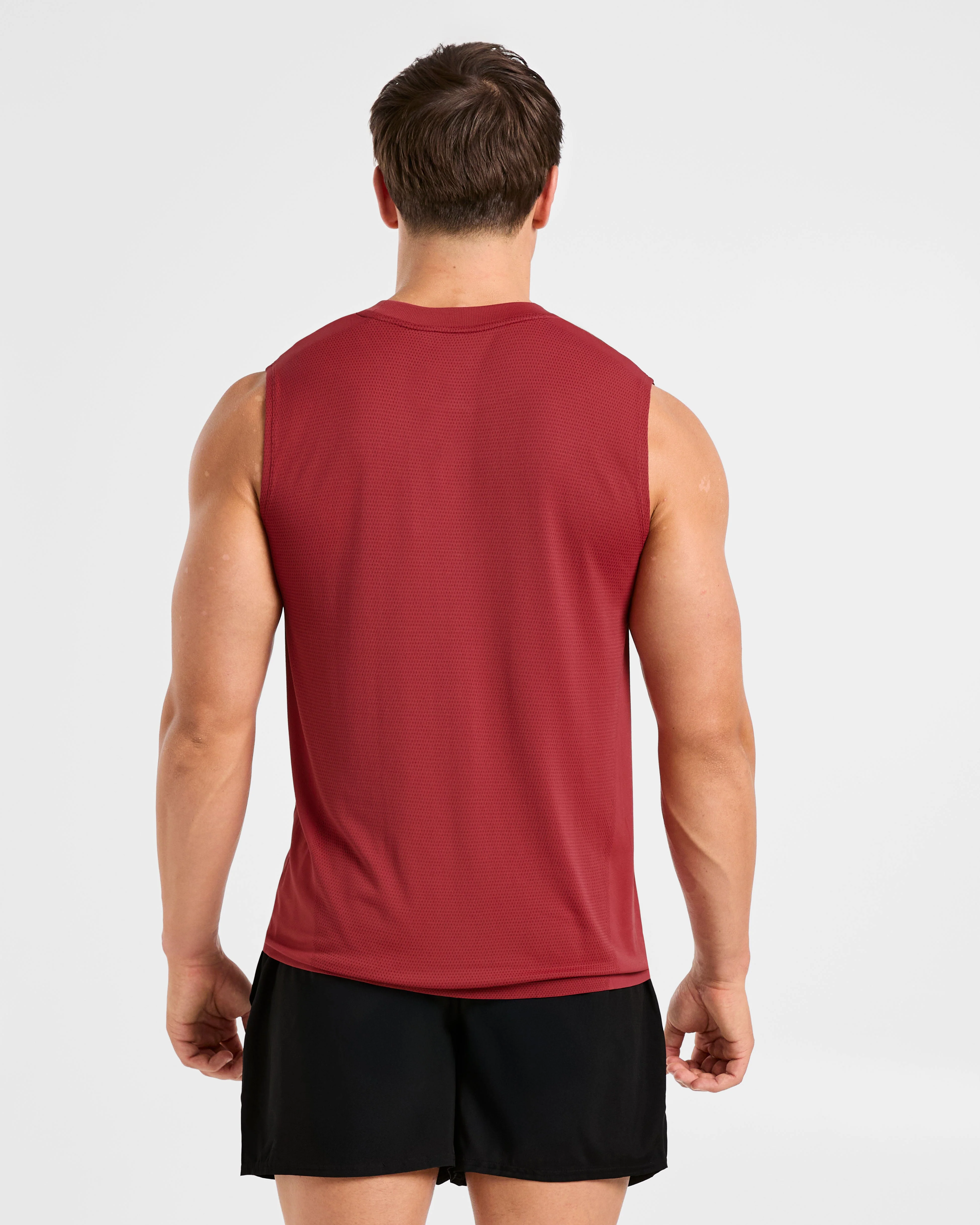 Attain Seamless Vest - Maroon Red - Image 2
