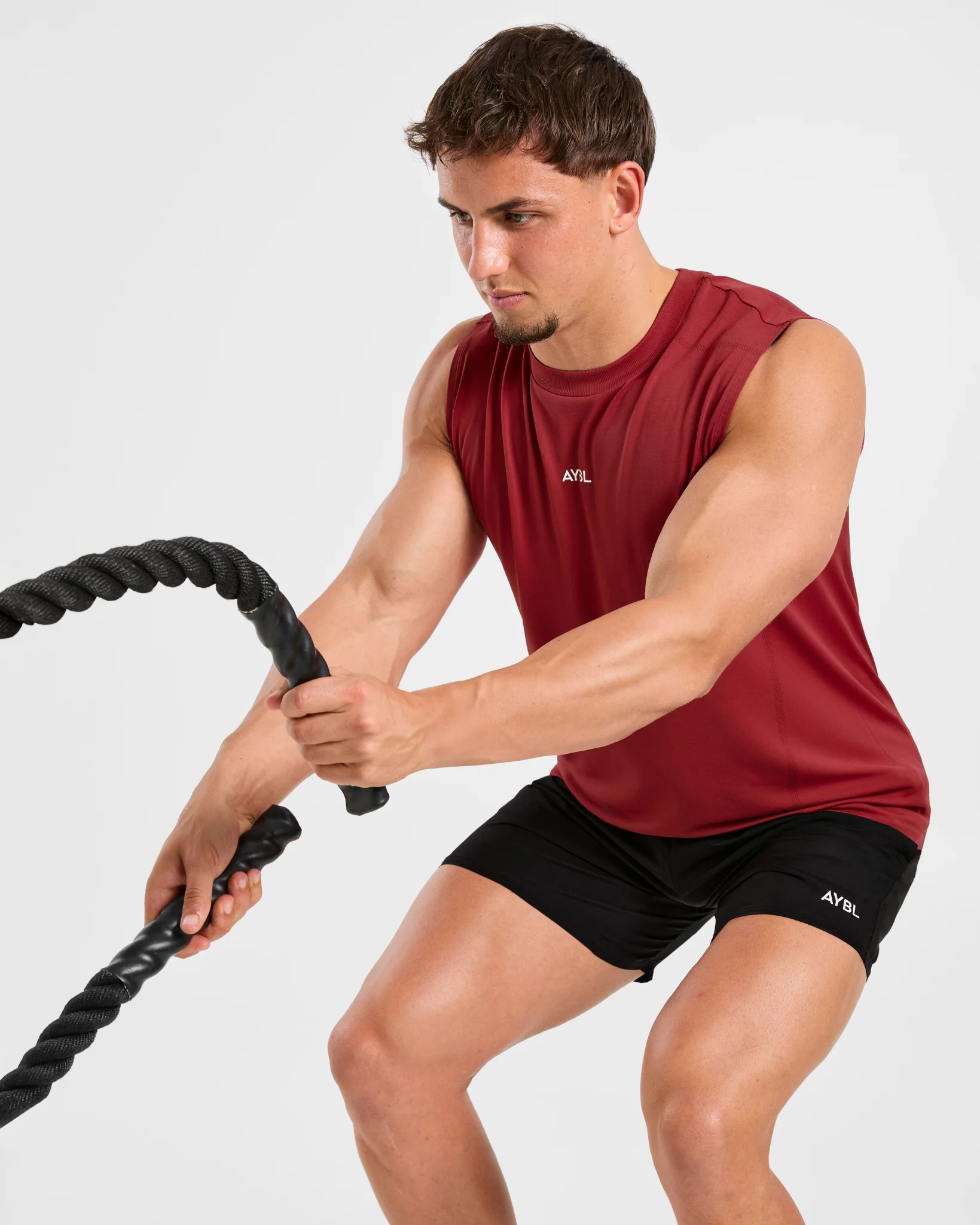 Attain Seamless Vest - Maroon Red - Image 8