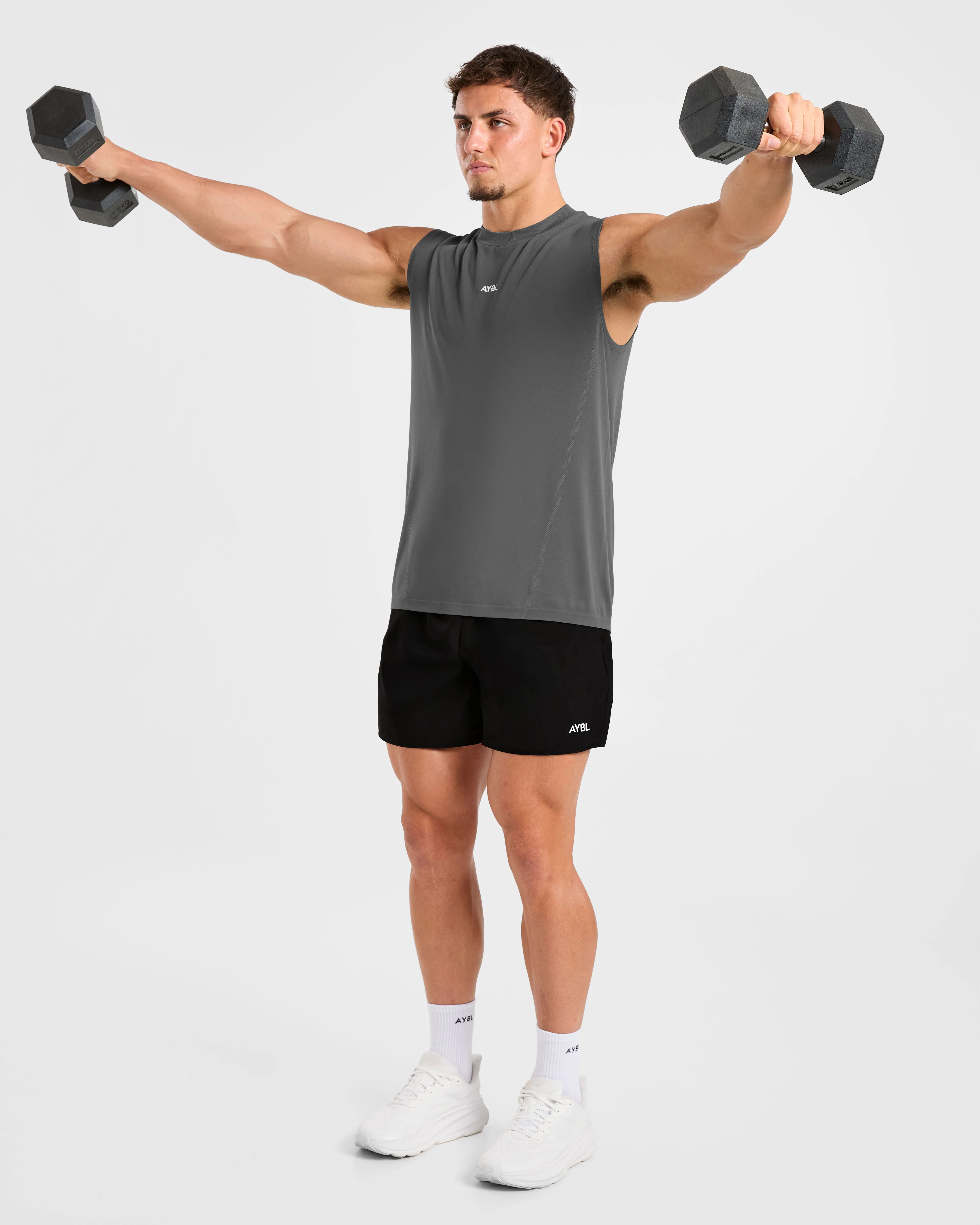 Attain Seamless Vest - Storm Grey - Image 8