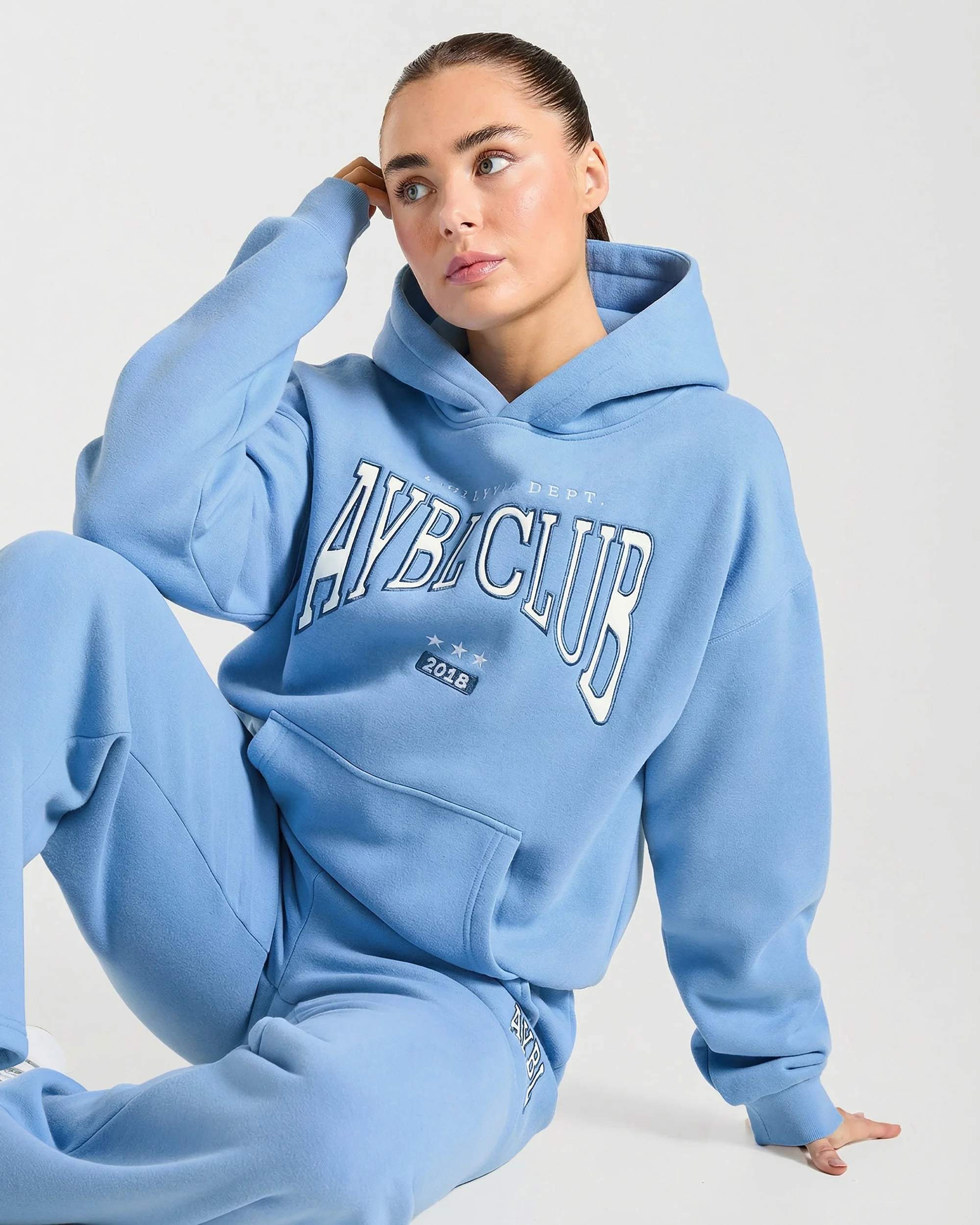 AYBL Club Oversized Hoodie - Blue - Image 8