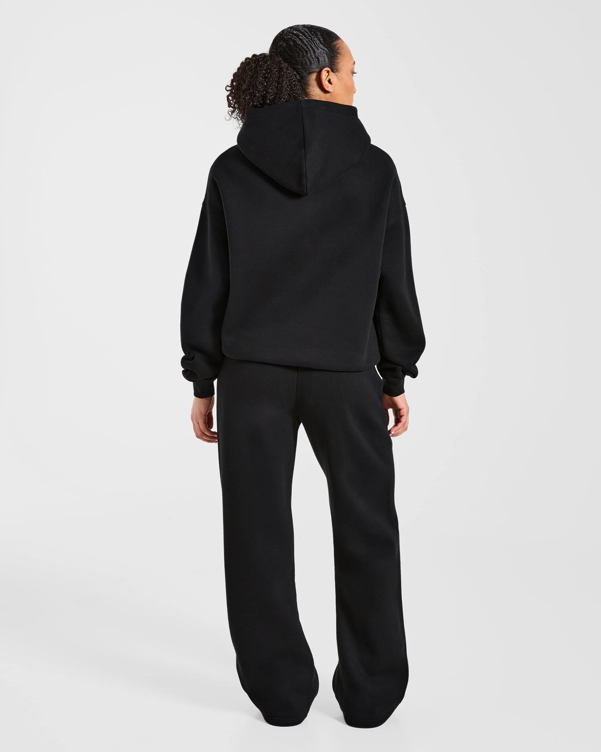 AYBL Club Oversized Straight Leg Joggers - Black - Image 4