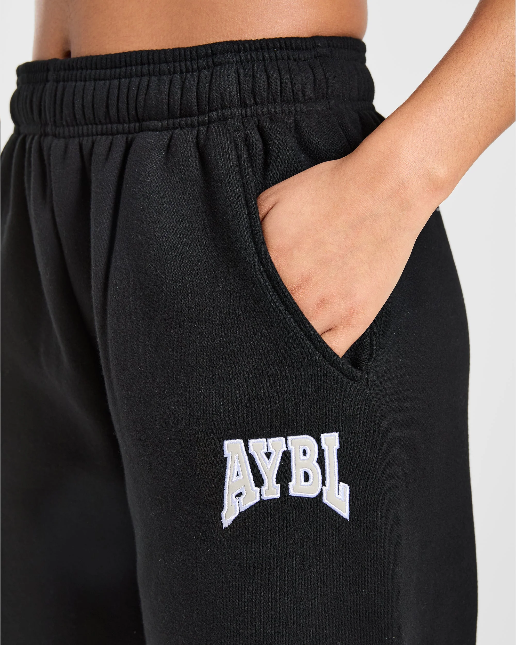 AYBL Club Oversized Straight Leg Joggers - Black - Image 5