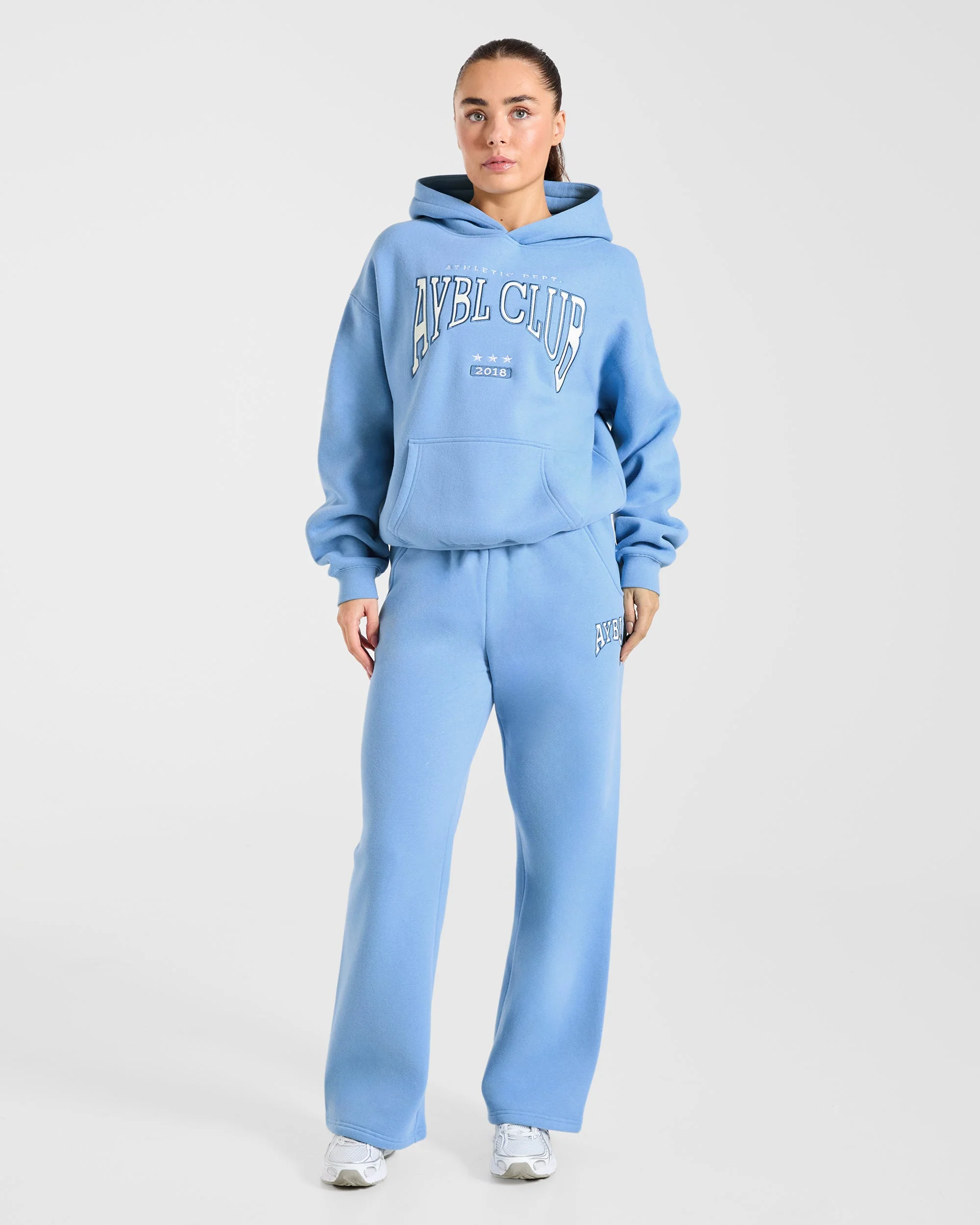 AYBL Club Oversized Straight Leg Joggers - Blue - Image 3
