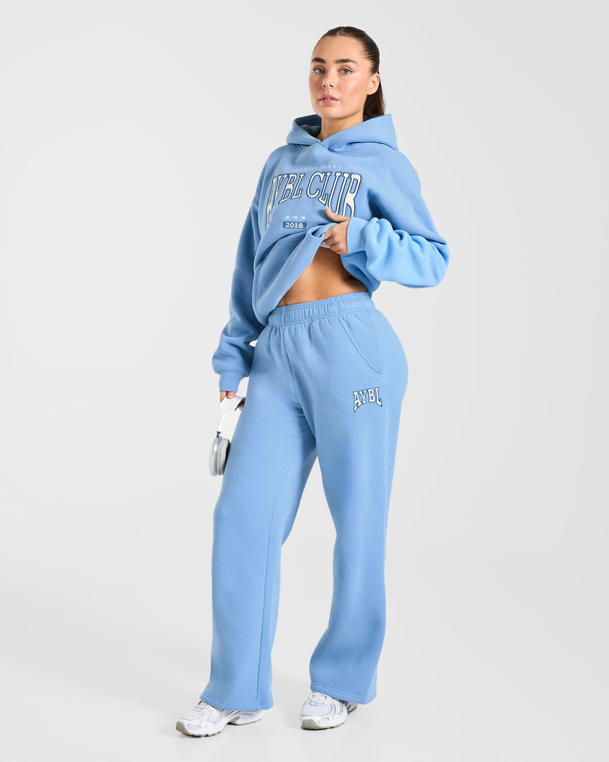 AYBL Club Oversized Straight Leg Joggers - Blue - Image 7