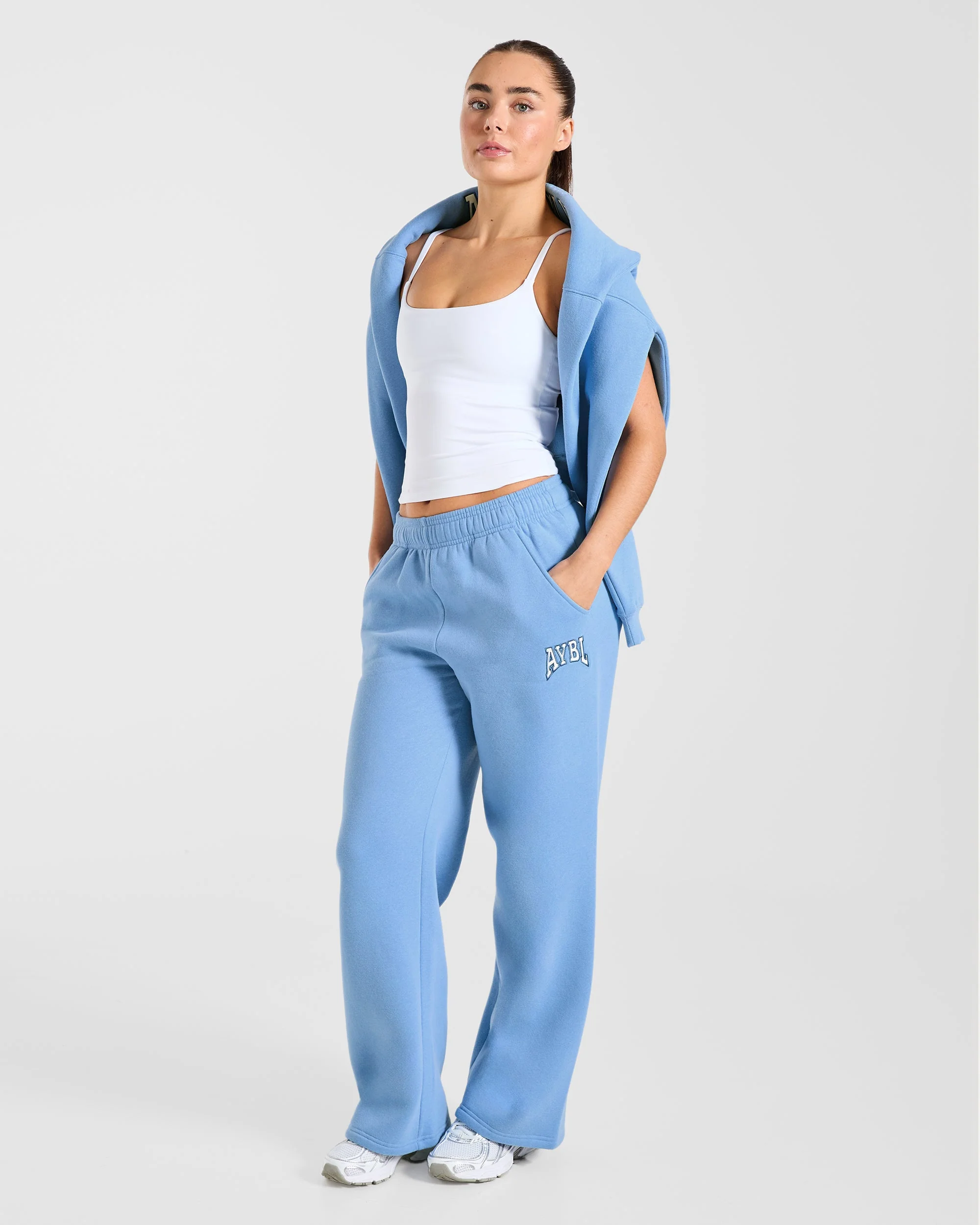 AYBL Club Oversized Straight Leg Joggers - Blue - Image 8