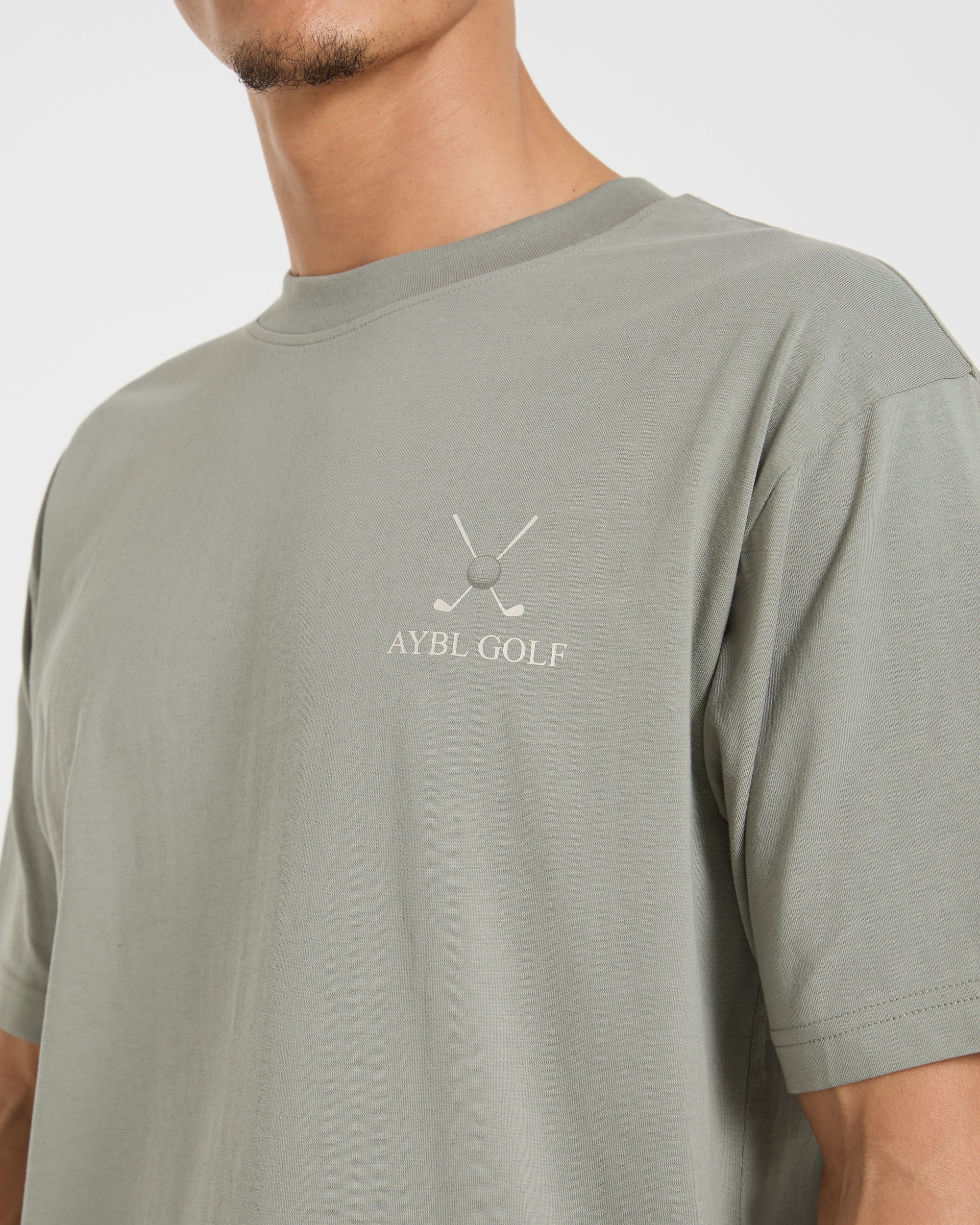 AYBL Golf T Shirt - Washed Olive - Image 5