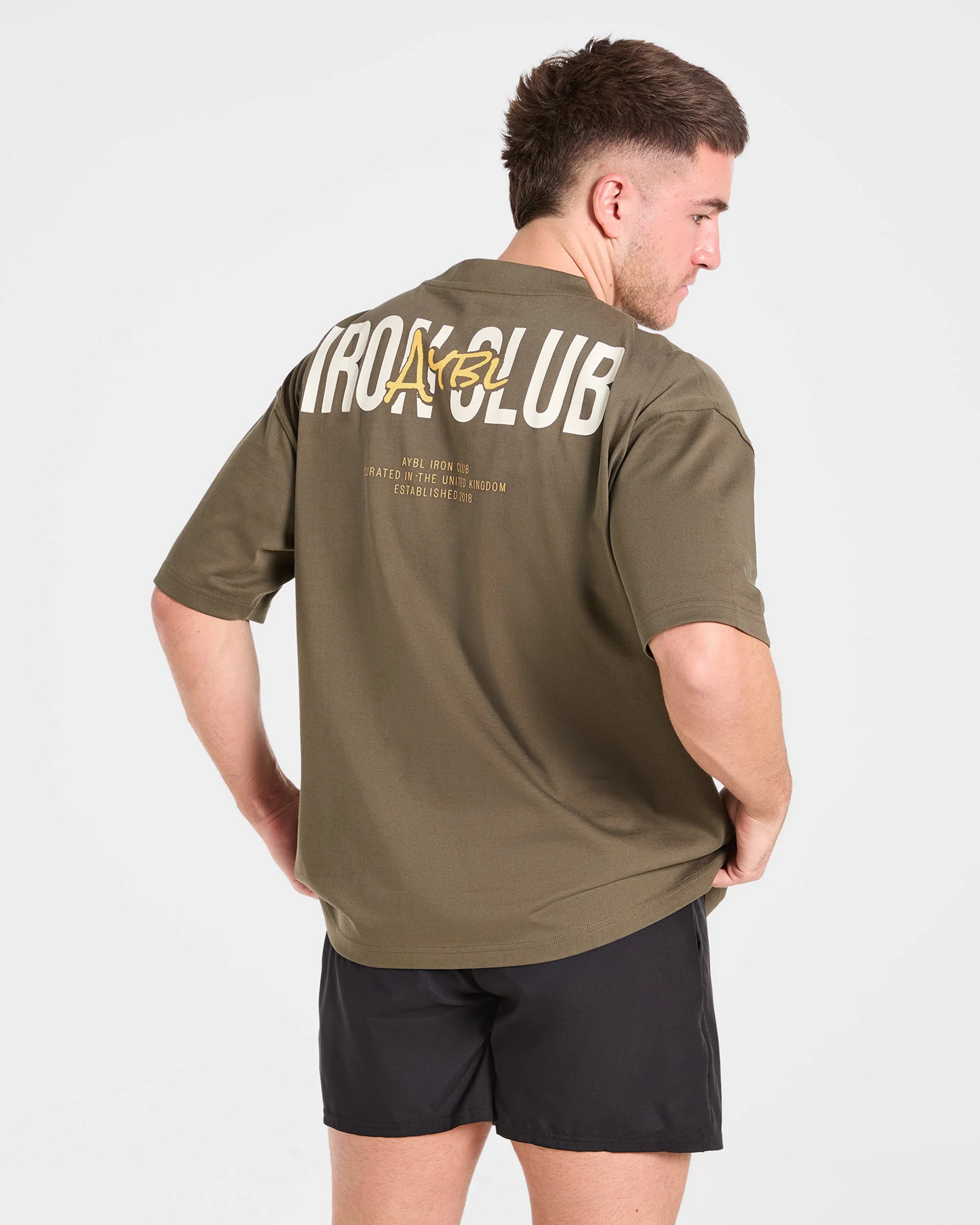 AYBL Iron Club Oversized T Shirt - Olive Green - Image 8