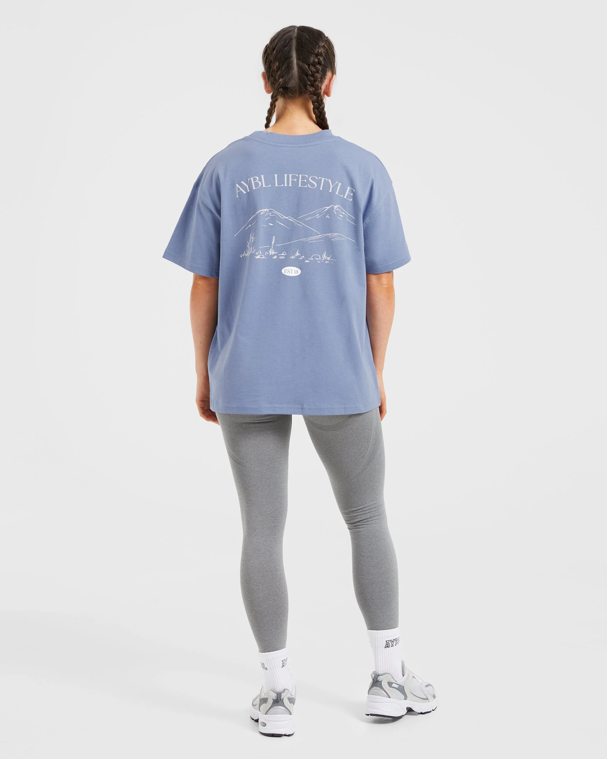 AYBL Lifestyle Oversized T Shirt - Cornflower Blue - Image 4