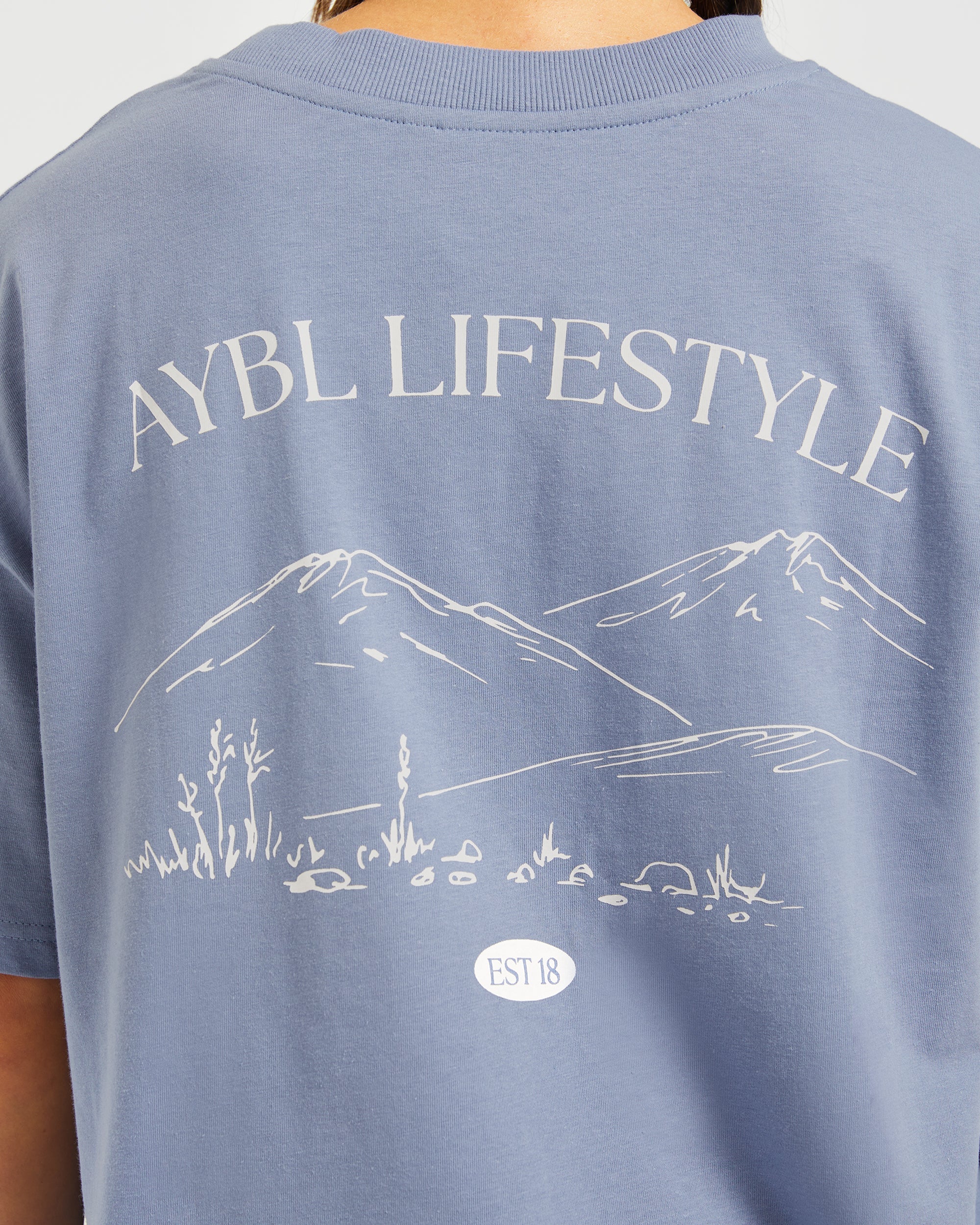 AYBL Lifestyle Oversized T Shirt - Cornflower Blue - Image 6