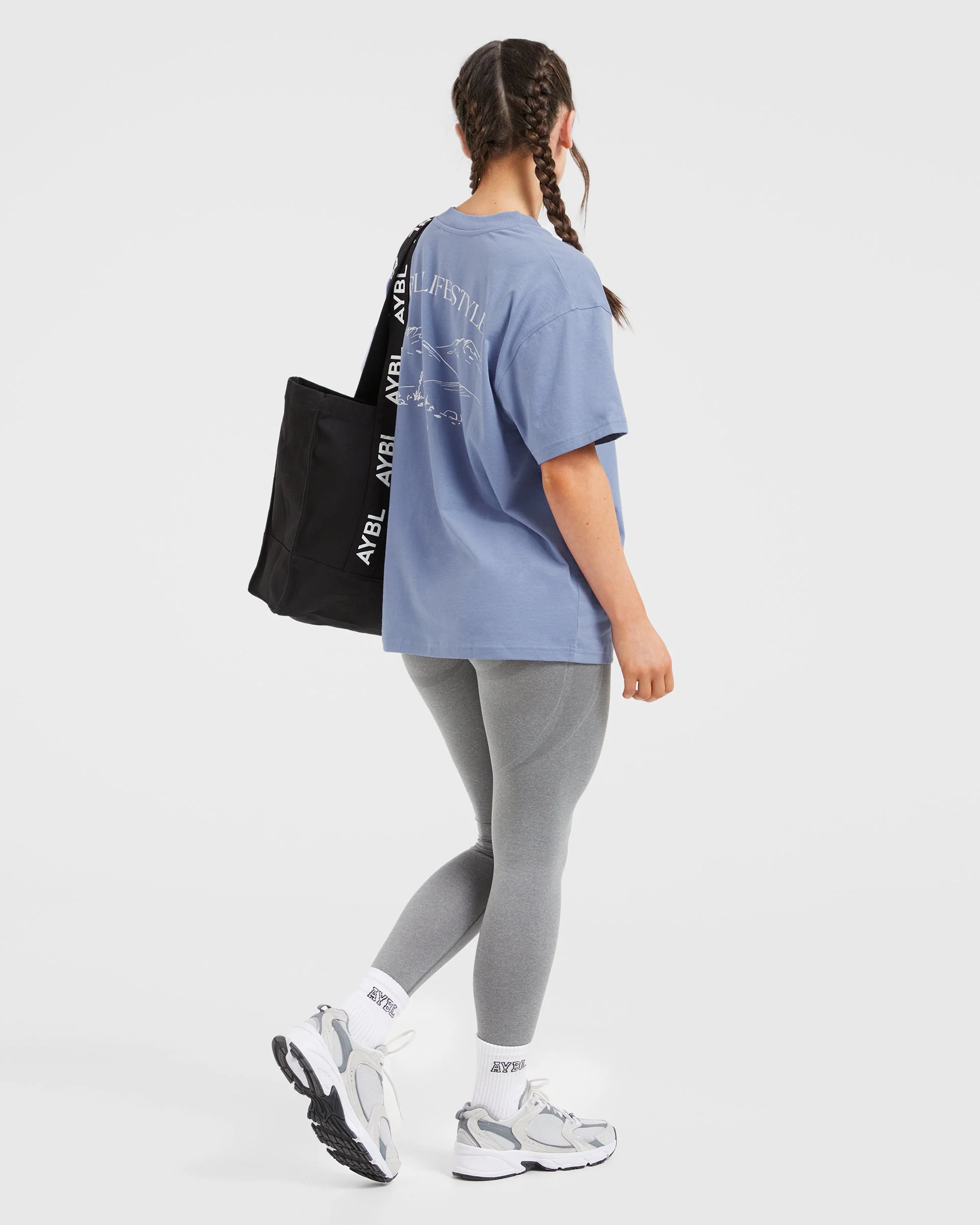 AYBL Lifestyle Oversized T Shirt - Cornflower Blue - Image 8