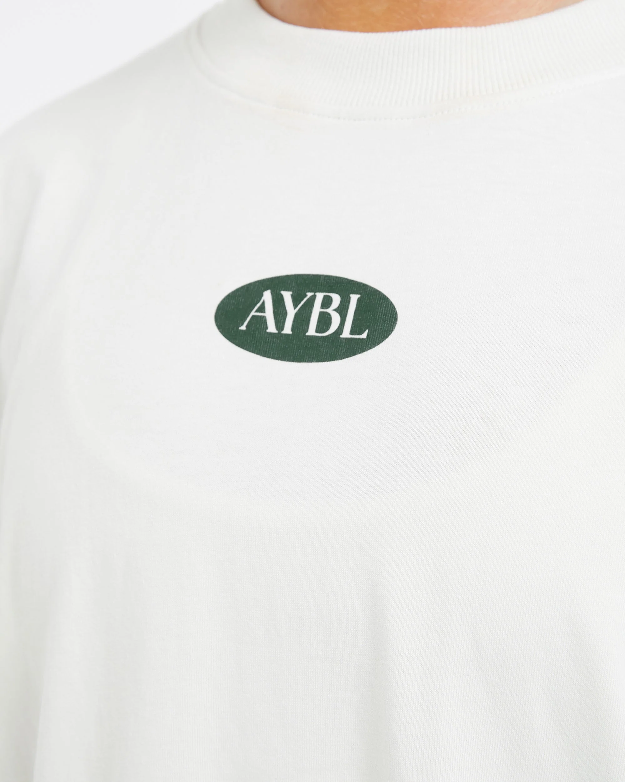 AYBL Lifestyle Oversized T Shirt - Off White/Forest - Image 5