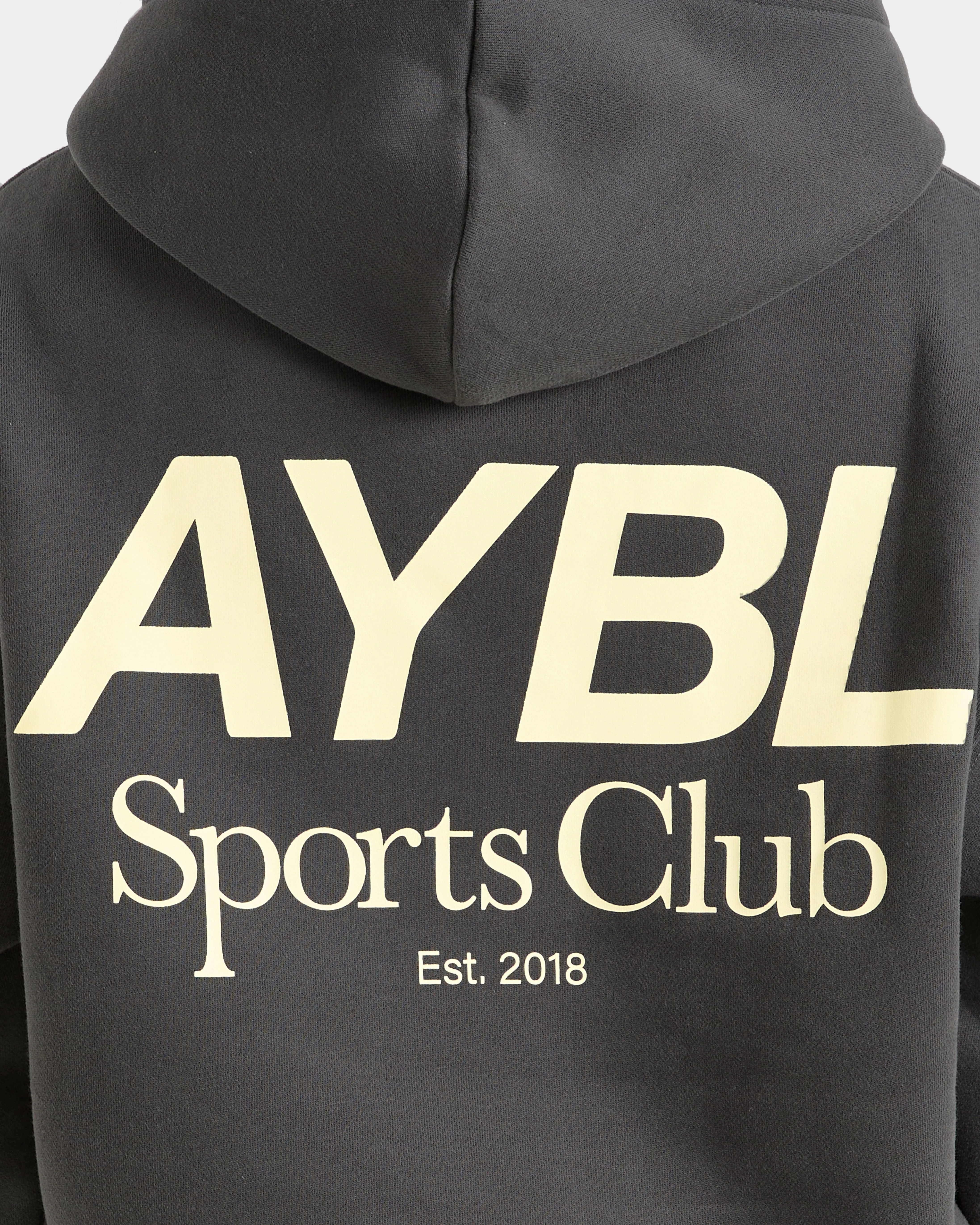 AYBL Sports Club Oversized Hoodie - Charcoal/Yellow - Image 6