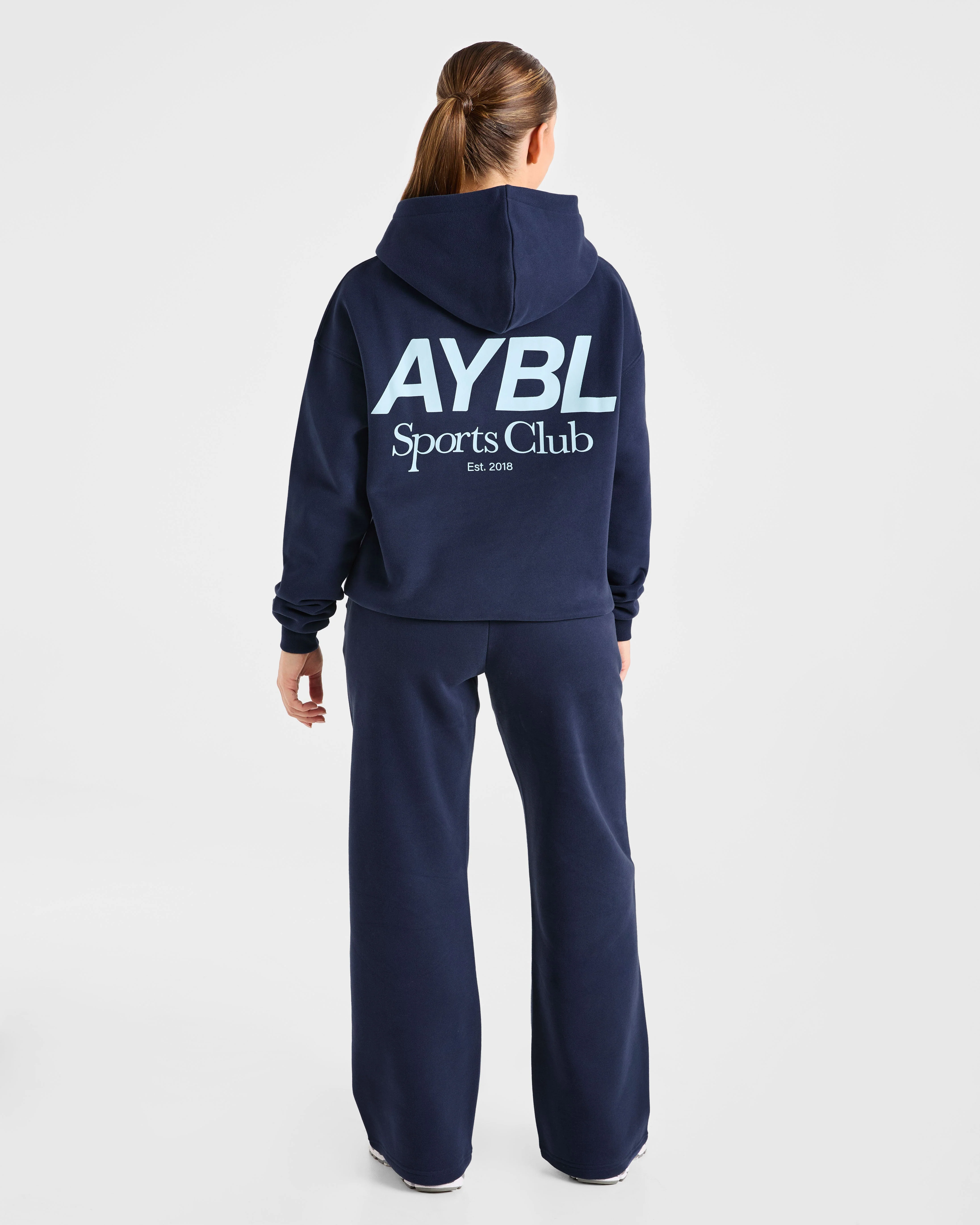 AYBL Sports Club Oversized Hoodie - Navy/Blue - Image 4
