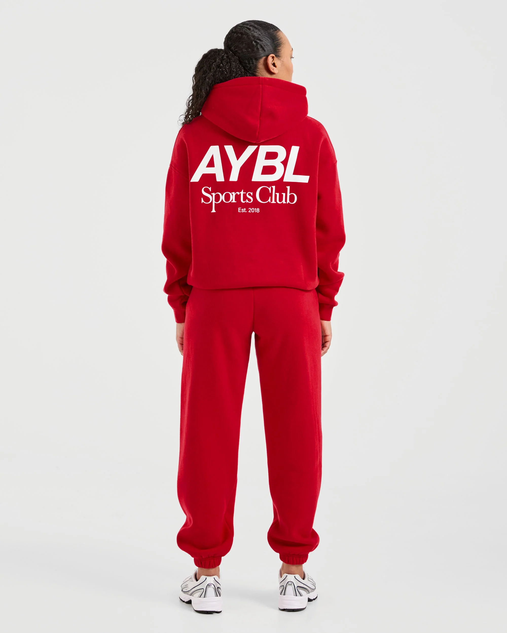 AYBL Sports Club Oversized Joggers - True Red - Image 4