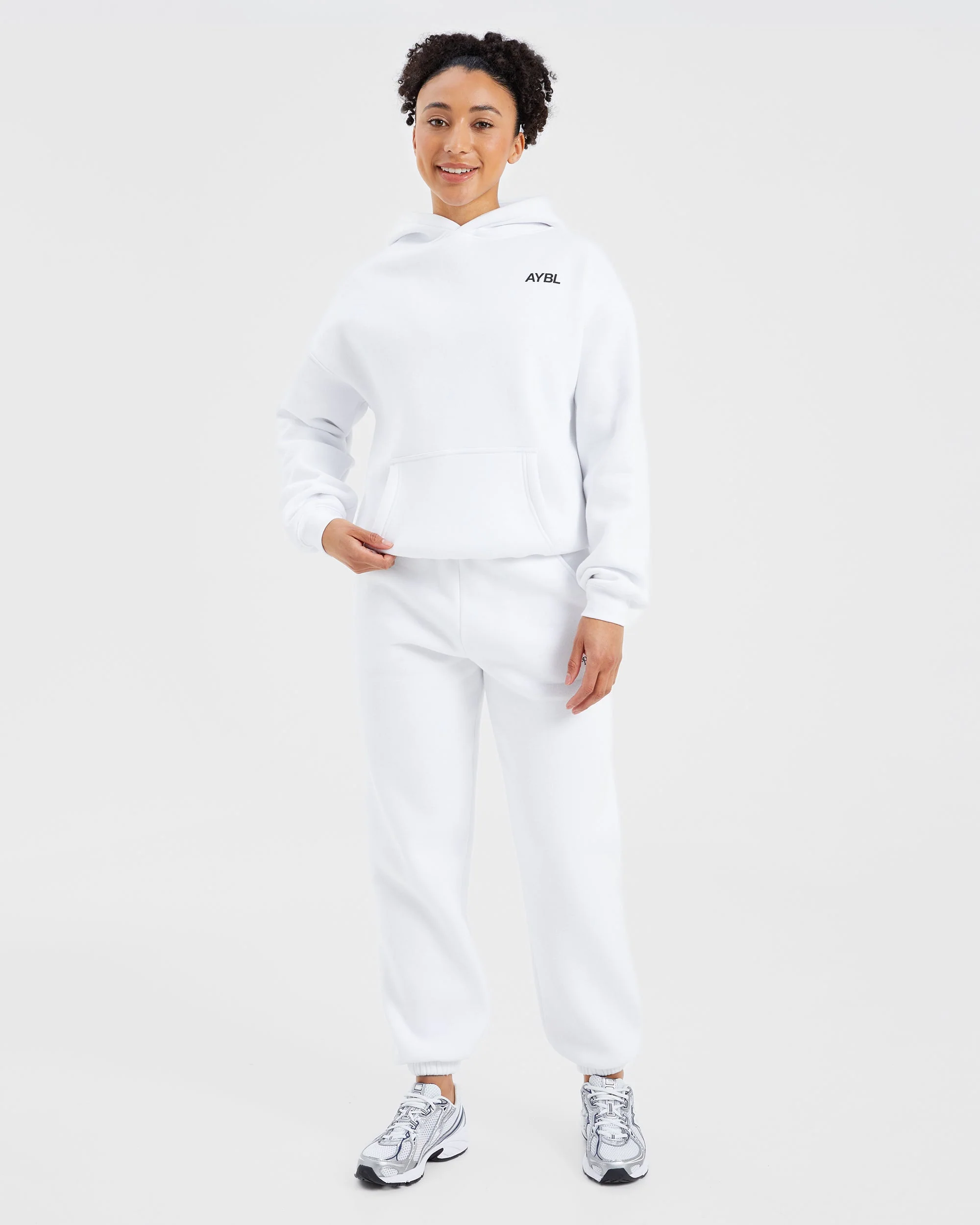 AYBL Sports Club Oversized Joggers - White - Image 3