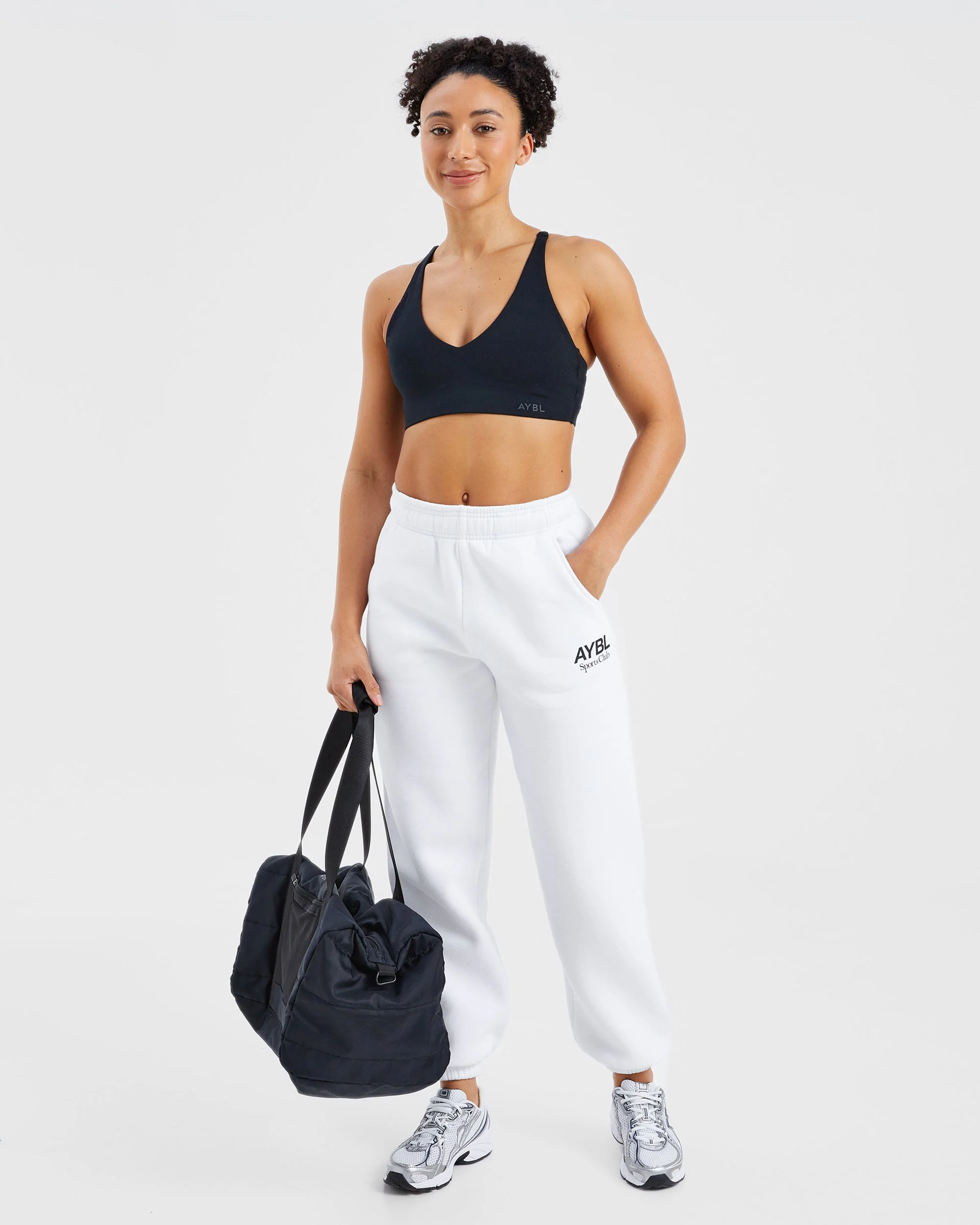 AYBL Sports Club Oversized Joggers - White - Image 8