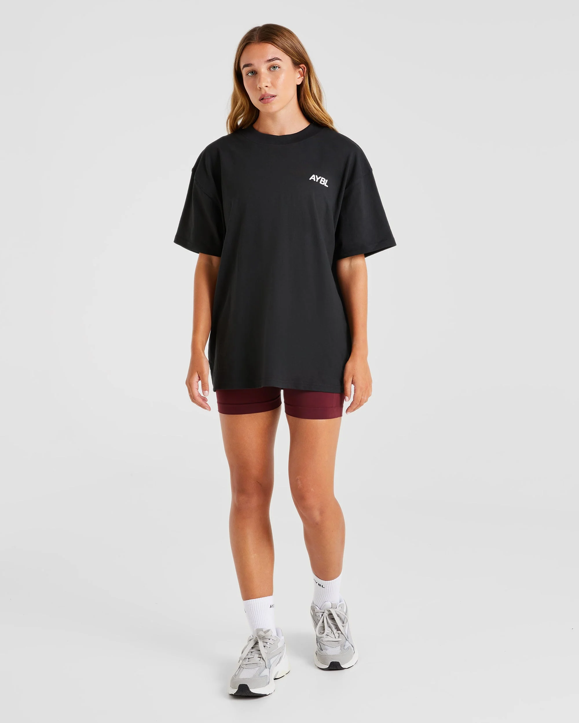 AYBL Sports Club Oversized T Shirt - Black - Image 4
