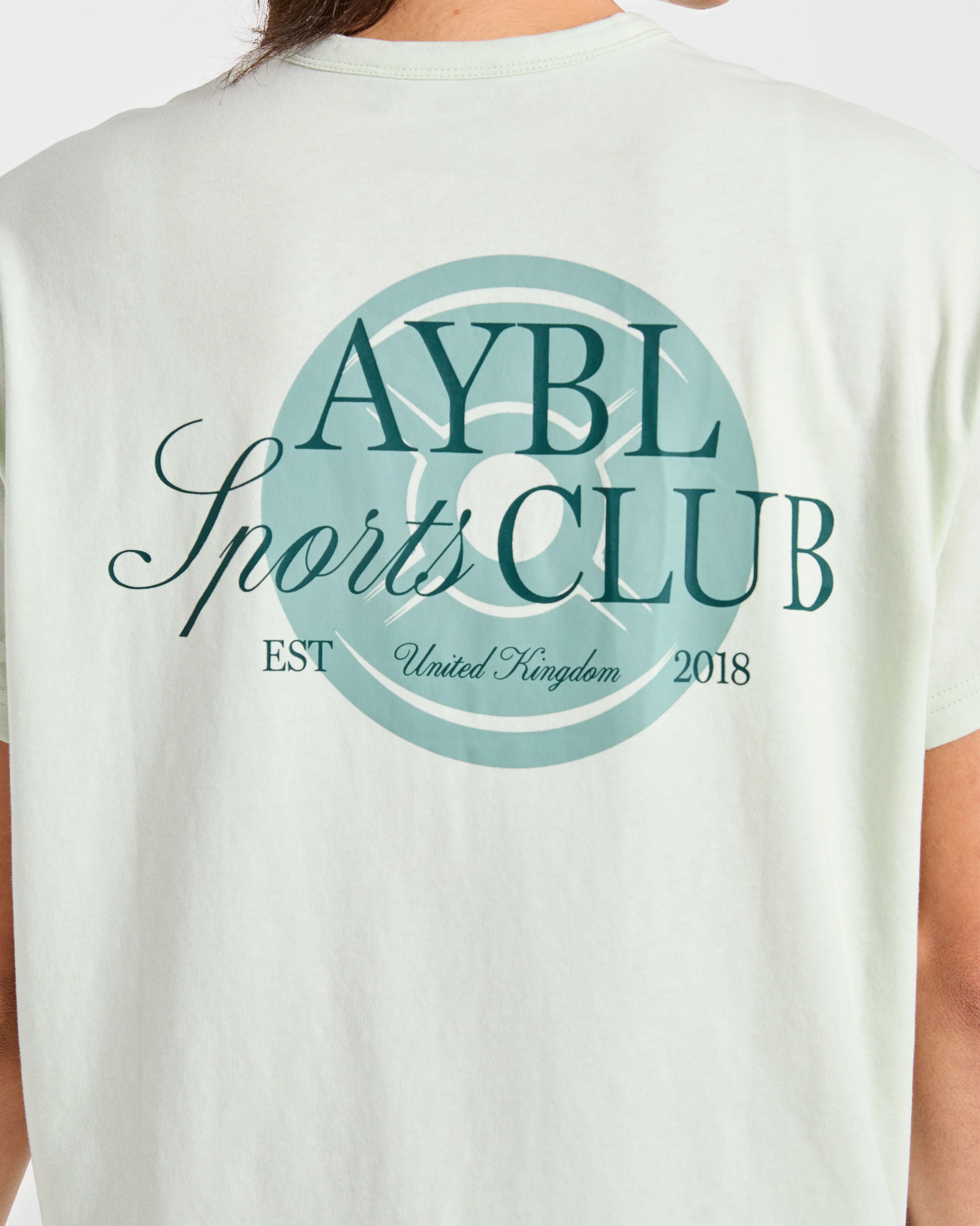 AYBL Sports Club Script Oversized T Shirt - Green - Image 5