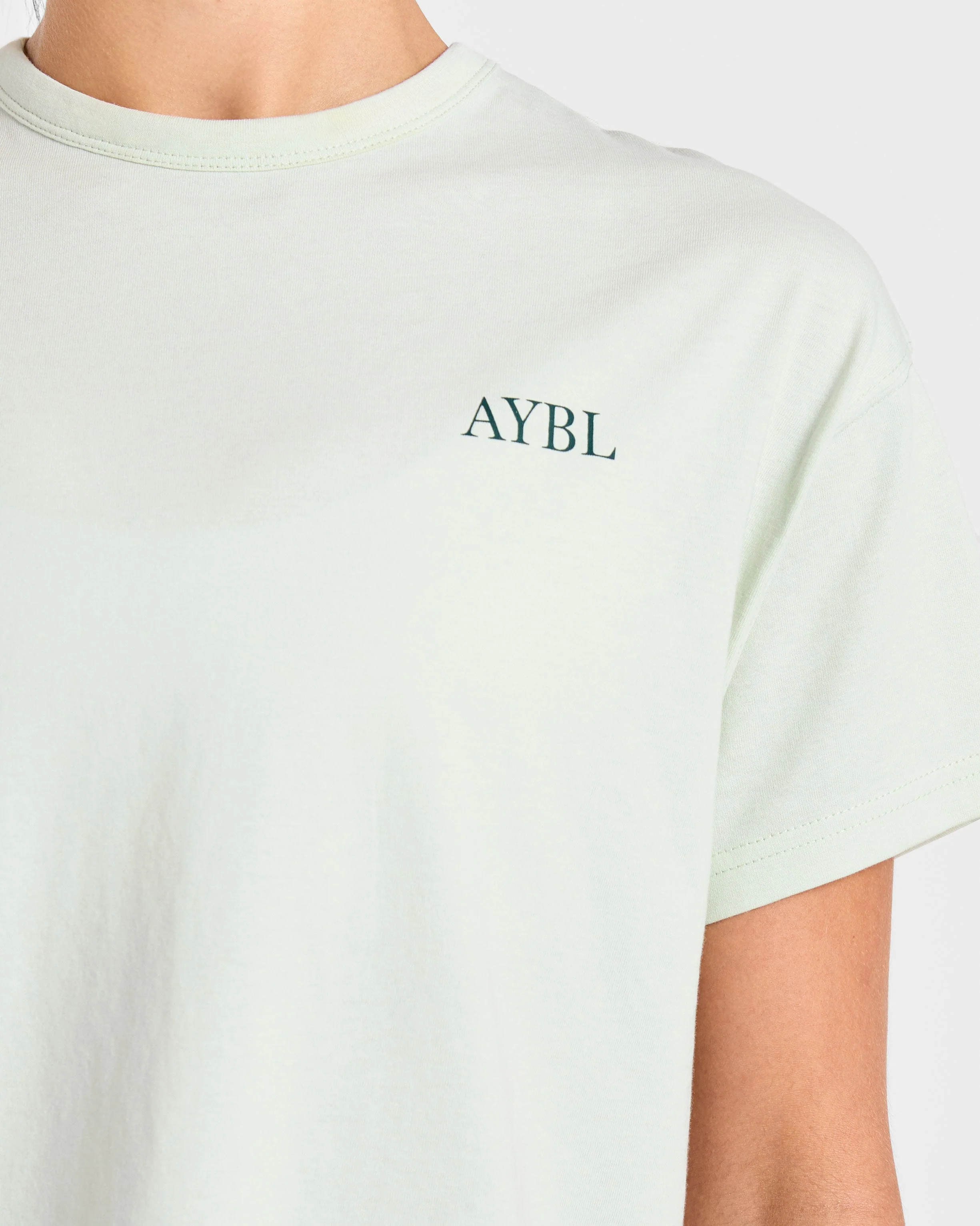 AYBL Sports Club Script Oversized T Shirt - Green - Image 6