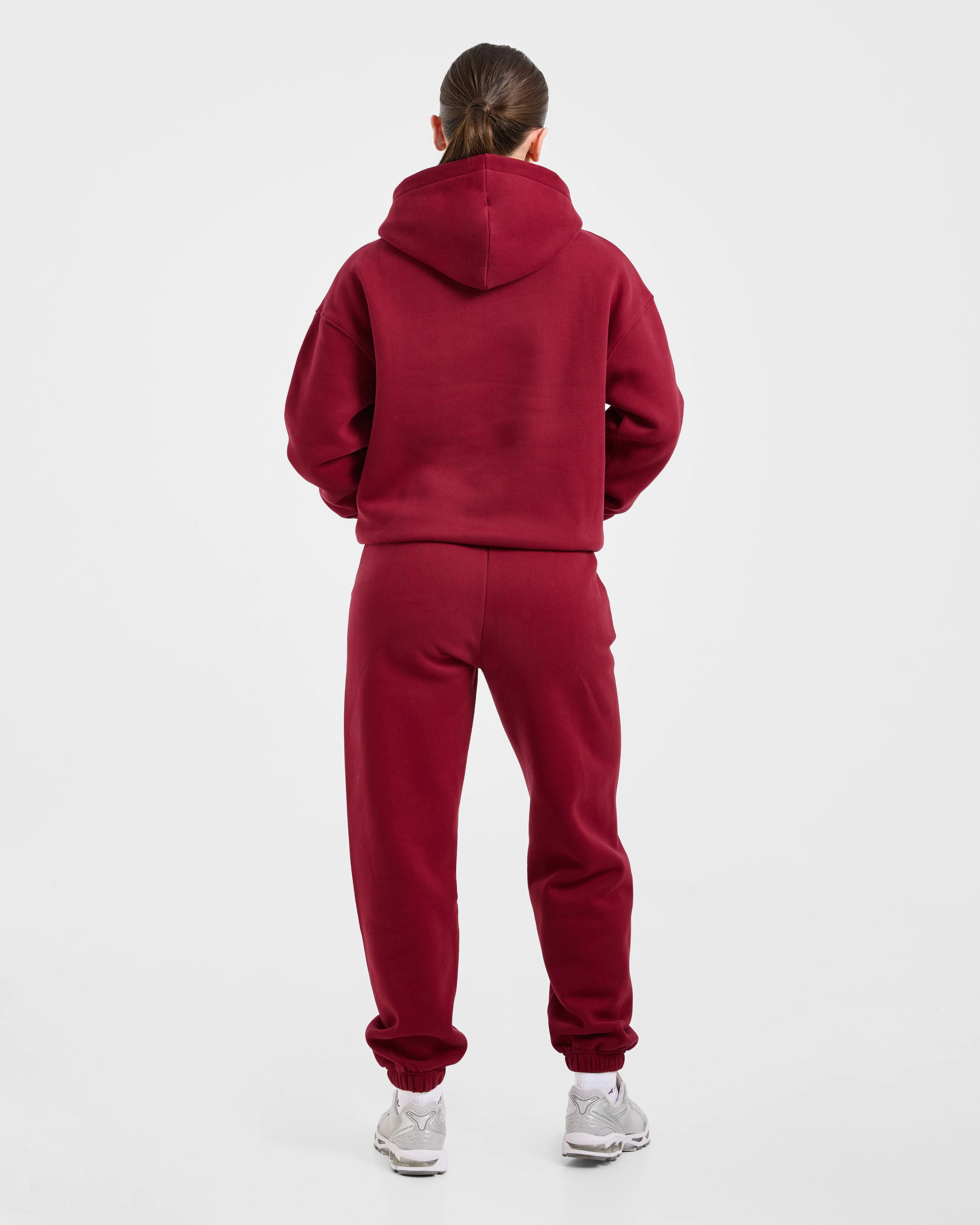 AYBL Sports Outline Oversized Joggers - Burgundy - Image 4