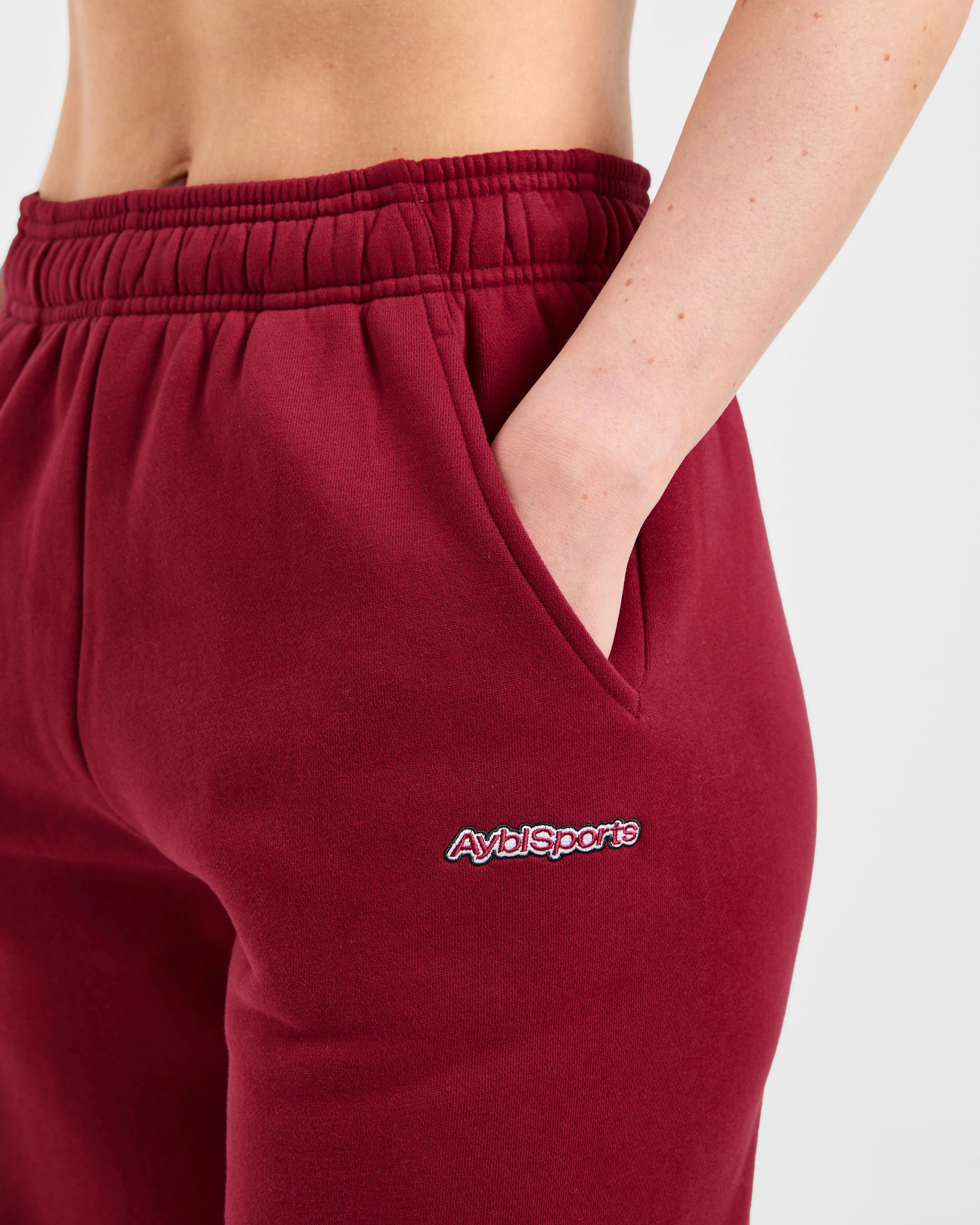 AYBL Sports Outline Oversized Joggers - Burgundy - Image 5
