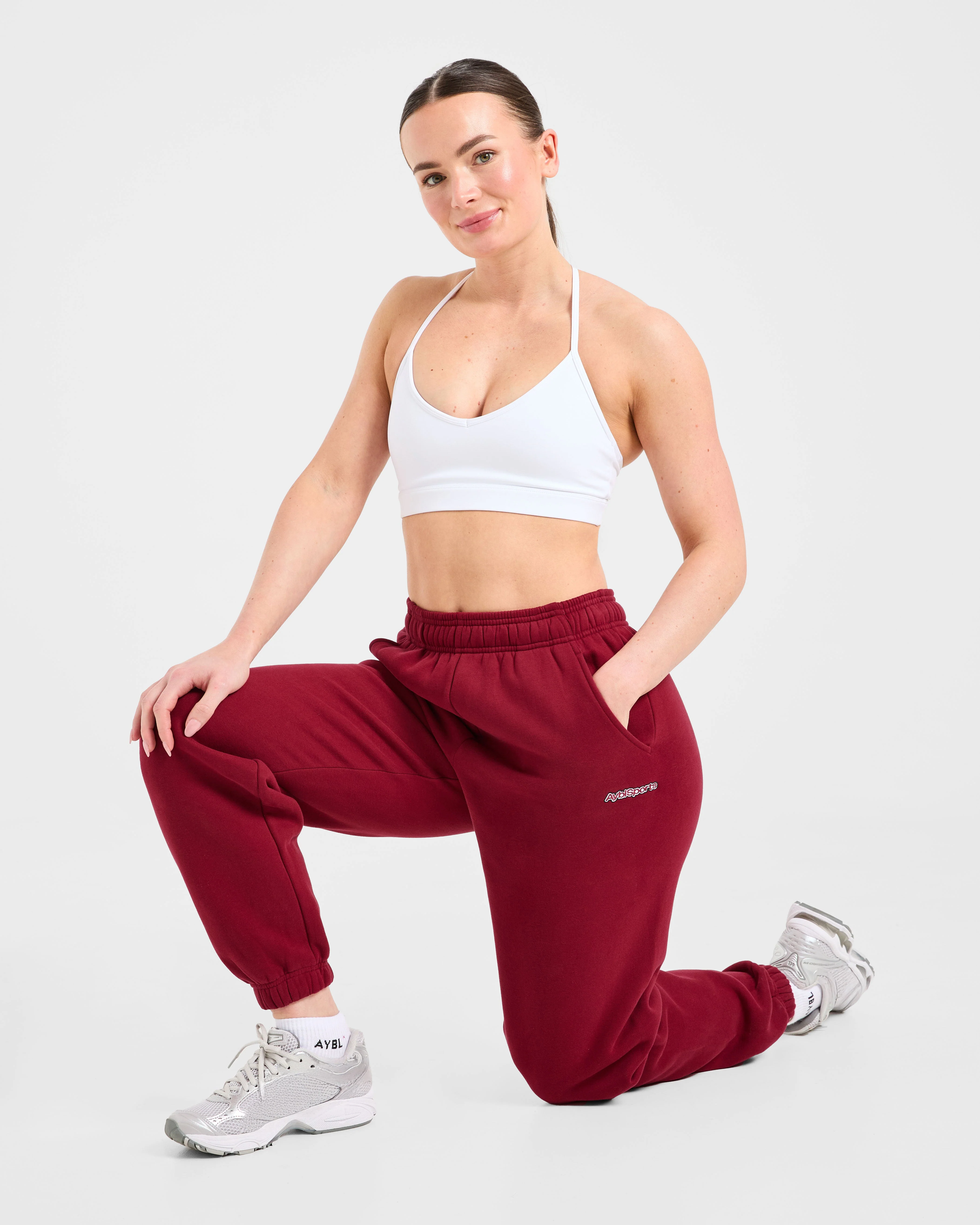 AYBL Sports Outline Oversized Joggers - Burgundy - Image 7