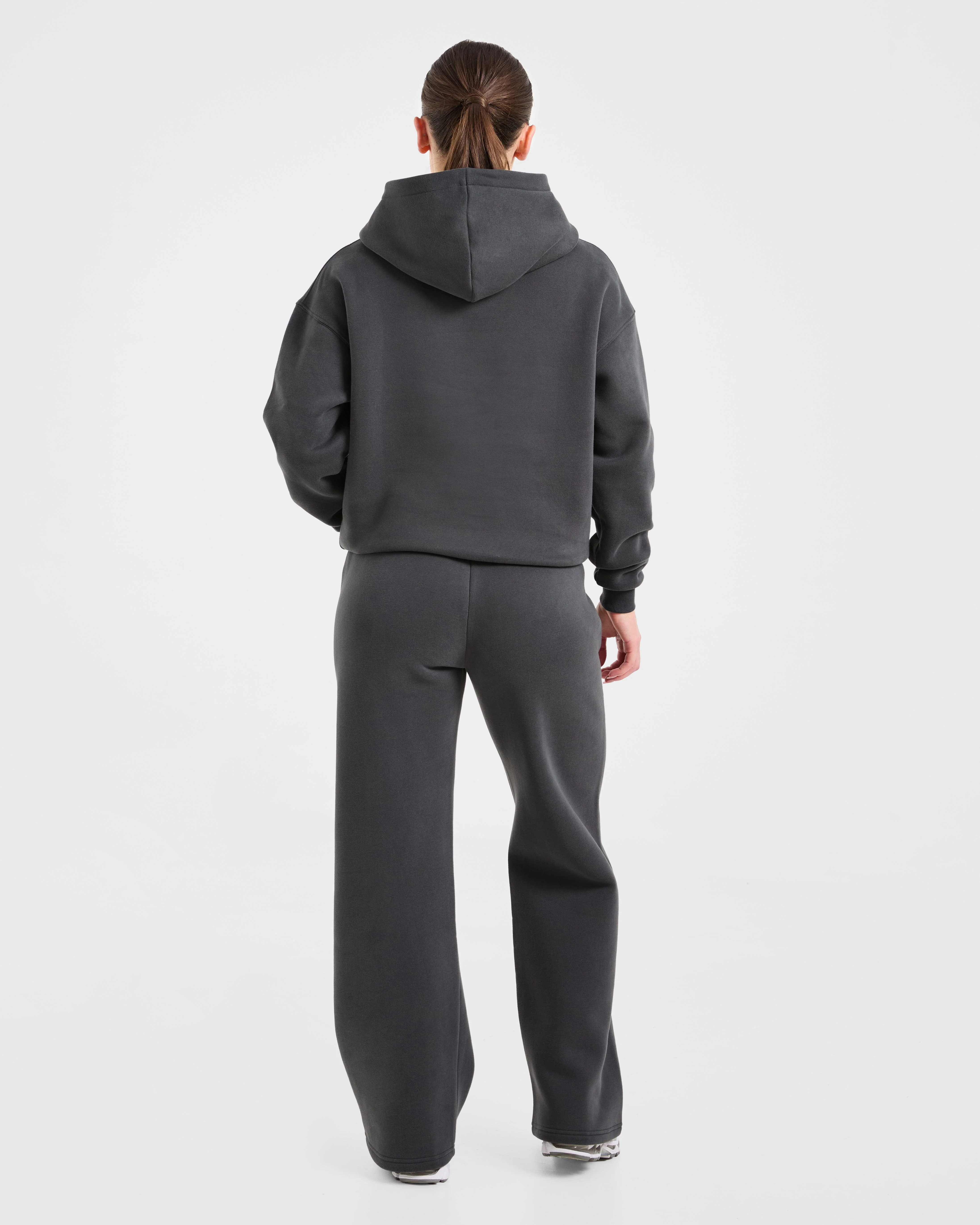 AYBL Sports Outline Oversized Straight Leg Joggers - Charcoal - Image 4