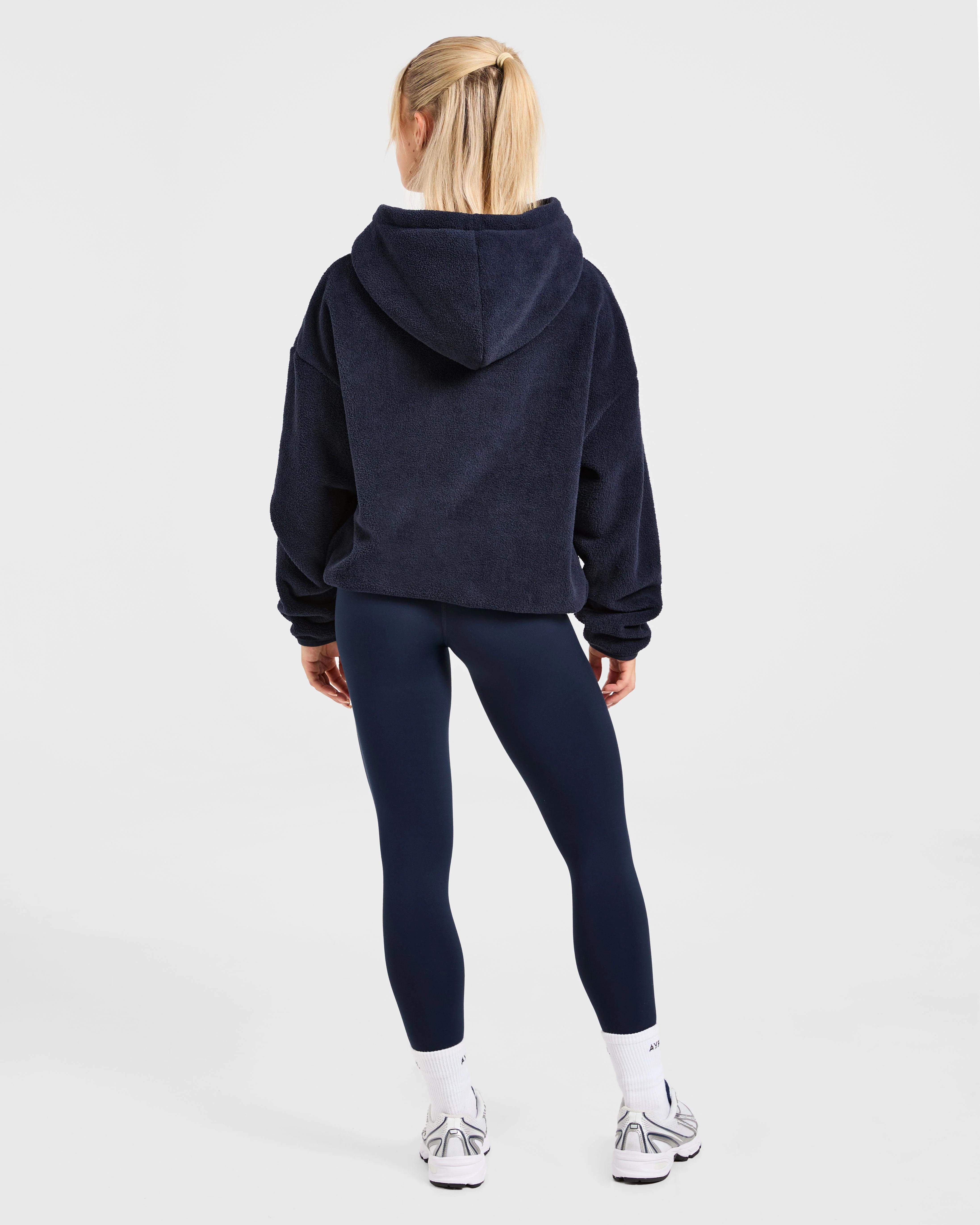 AYBL Sports Oversized Fleece Hoodie - Navy - Image 4